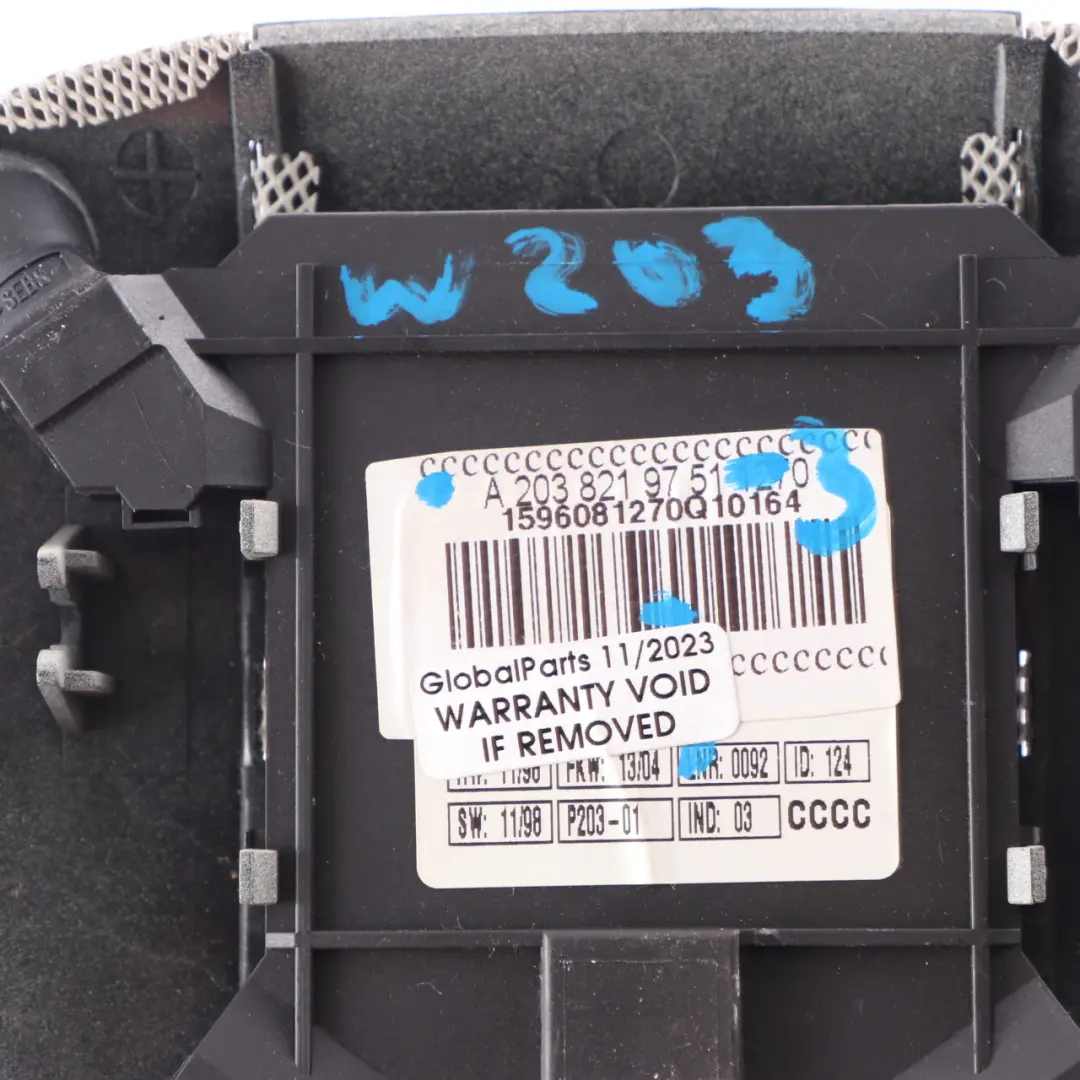 Roof Alarm Motion Sensor Module Cover Trim Beige to Mercedes W203 C209 with Part number A2038219751 Mercedes W203 C209 Roof Alarm Motion Sensor Module Cover Trim Beige - SKU A2038219751-3 - Part number A2038219751