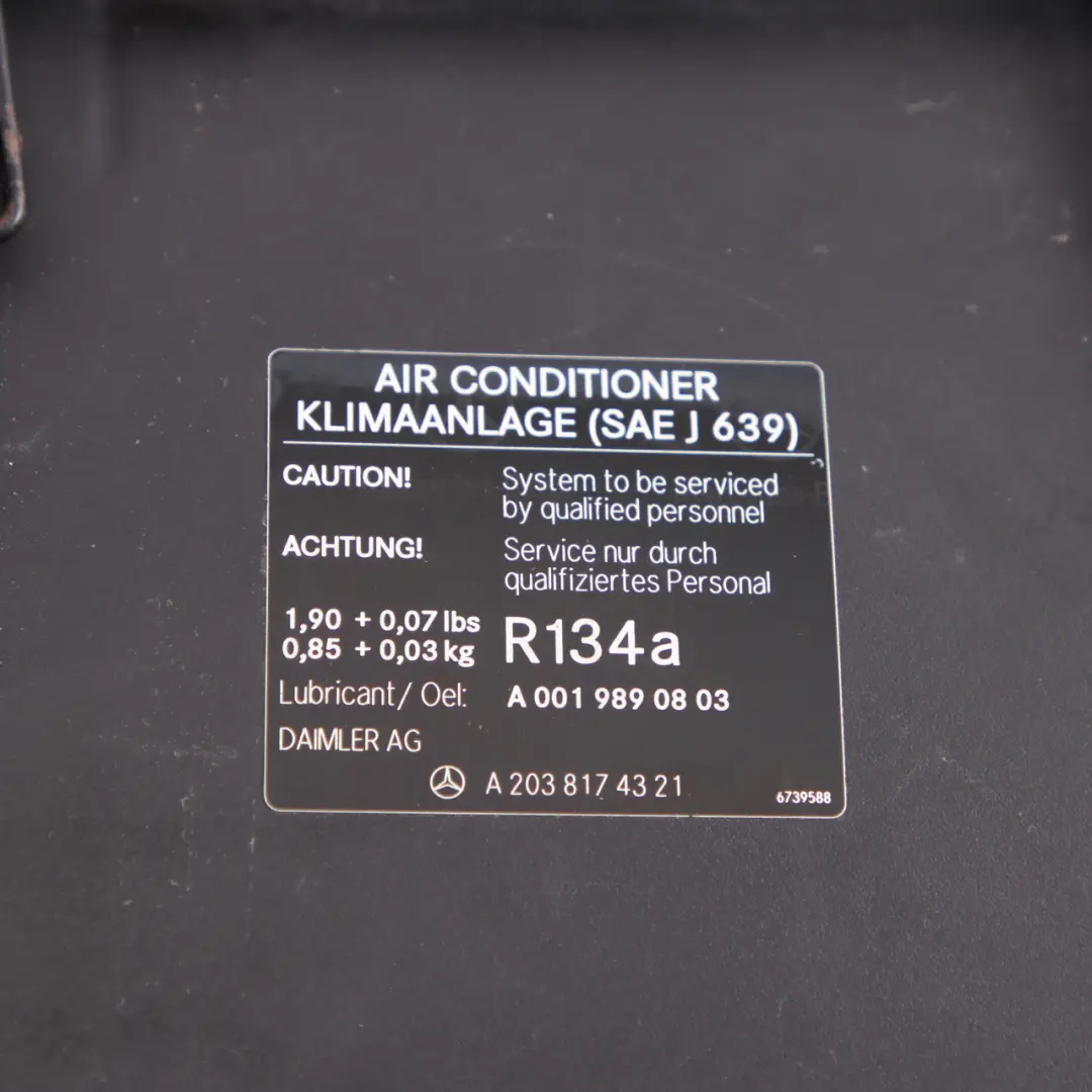 Mercedes W203 C209 Cabina Filtro de Aire Polen Caja Cubierta - SKU A2038300440 - Número de pieza A2038300440