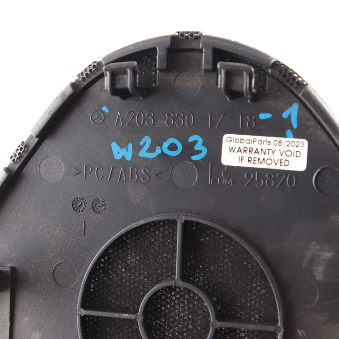 Mercedes W203 Cache haut-parleur central du tableau de bord - SKU A2038301718-1 - Numéro de pièce A2038301718