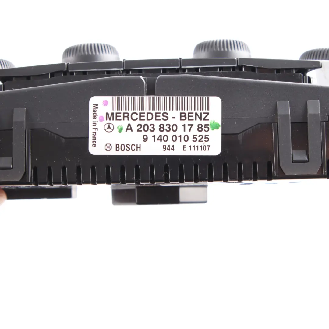 Pannello Interruttore Climatizzatore Aria Condizionata per Mercedes W203 con numero di parte A2038301785 Mercedes W203 Pannello Interruttore Climatizzatore Aria Condizionata - SKU A2038301785 - Numero di parte A2038301785