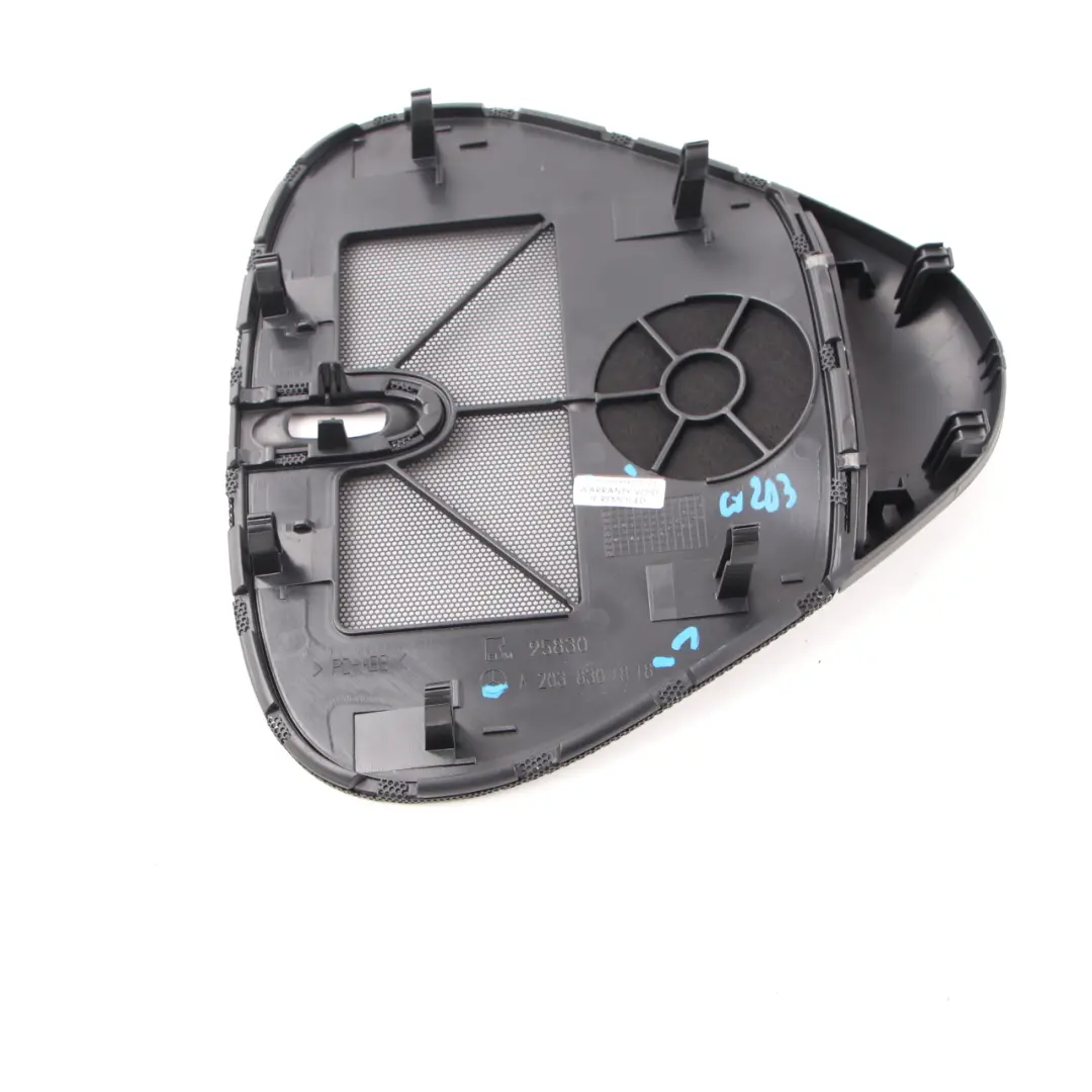 Mercedes W203 Altavoz Pantalla Cubierta Salpicadero Salpicadero Trim Negro - SKU A2038301818-1 - Número de pieza A2038301818