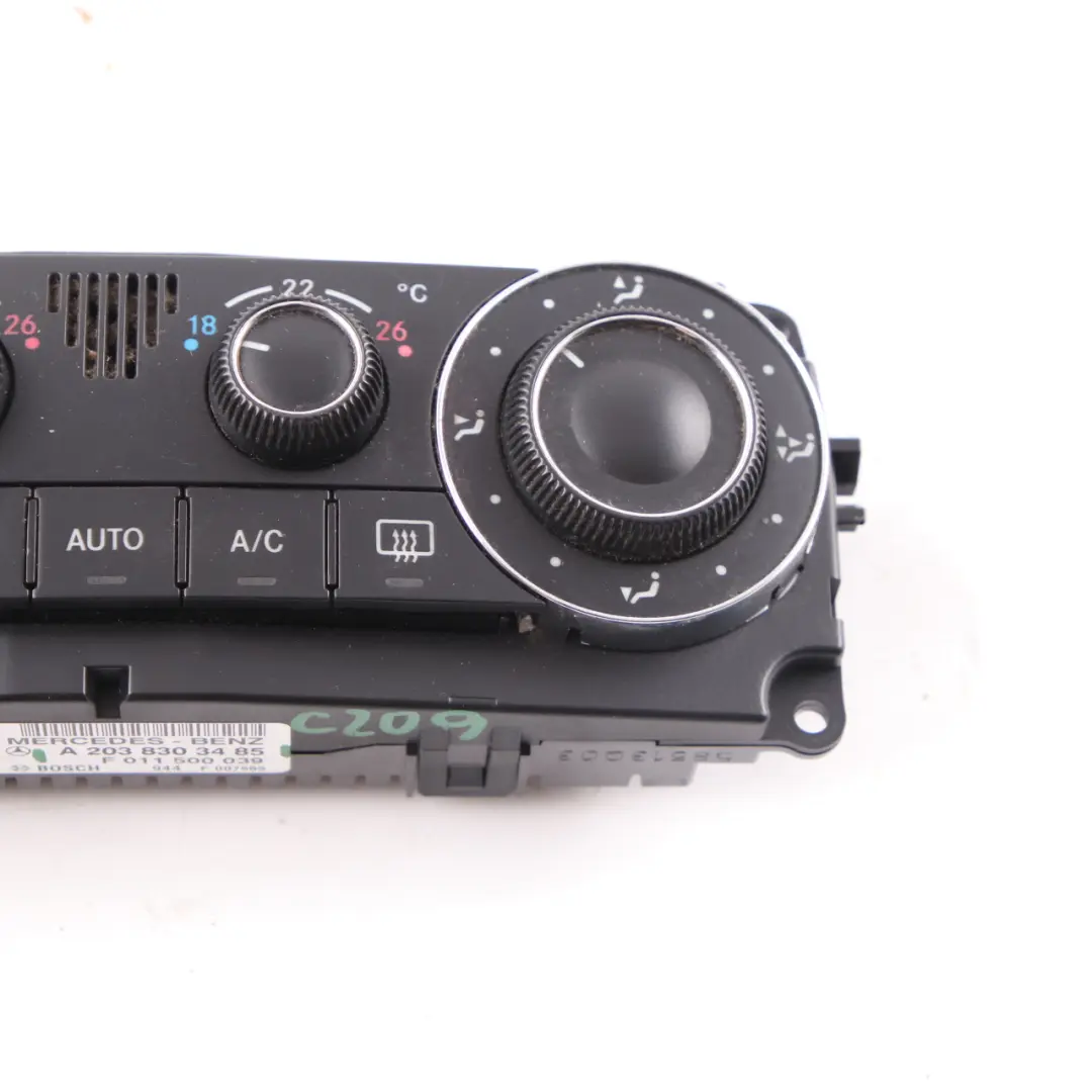  Panneau Contrôle Climatique Mercedes W203 W209 Interrupteur Chauffage A/C Unit - SKU A2038303485 - Numéro de pièce A2038303485