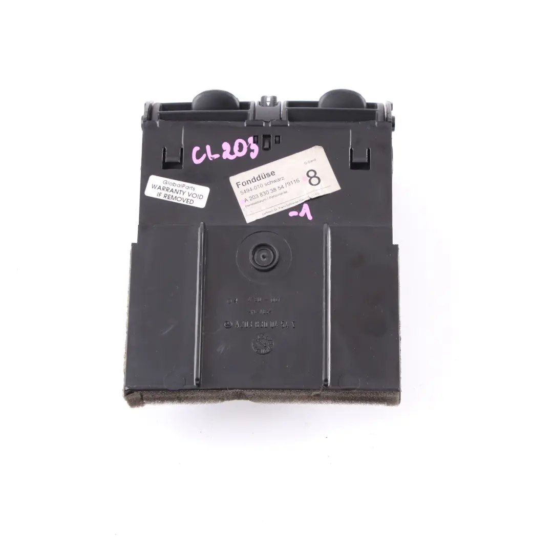 Mittelkonsole Heckentlüftungsdüsengitter Schwarz für Mercedes CL203 mit Teilenummer A2038303854 Mercedes CL203 Mittelkonsole Heckentlüftungsdüsengitter Schwarz - SKU A2038303854-1 - Teilenummer A2038303854