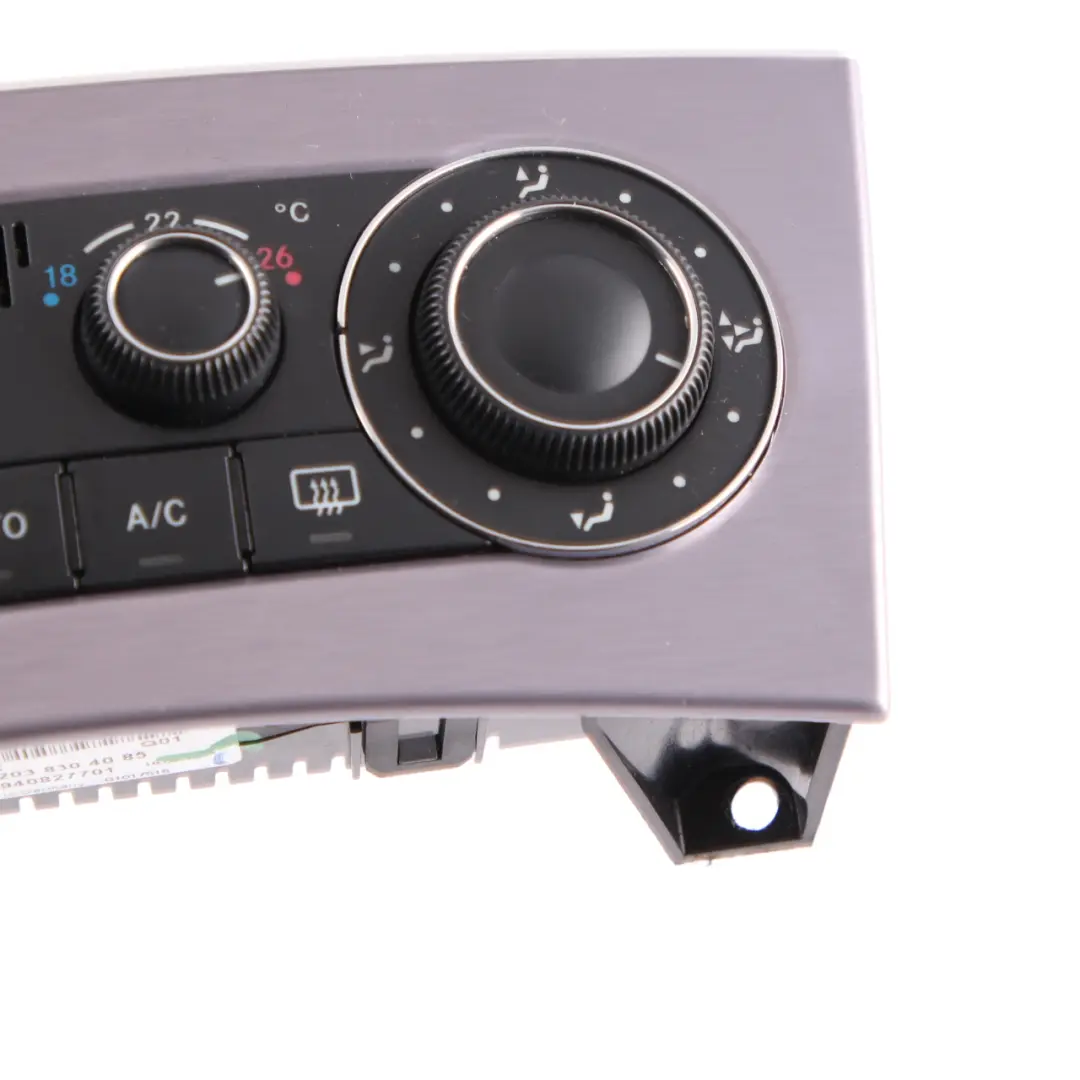 Climate Heater Switch Control Unit Panel Button A2038304085 to Mercedes W203 C209 with Part number A2038304185 Mercedes W203 C209 Climate Heater Switch Control Unit Panel Button A2038304085 - SKU A2038304185-1 - Part number A2038304185