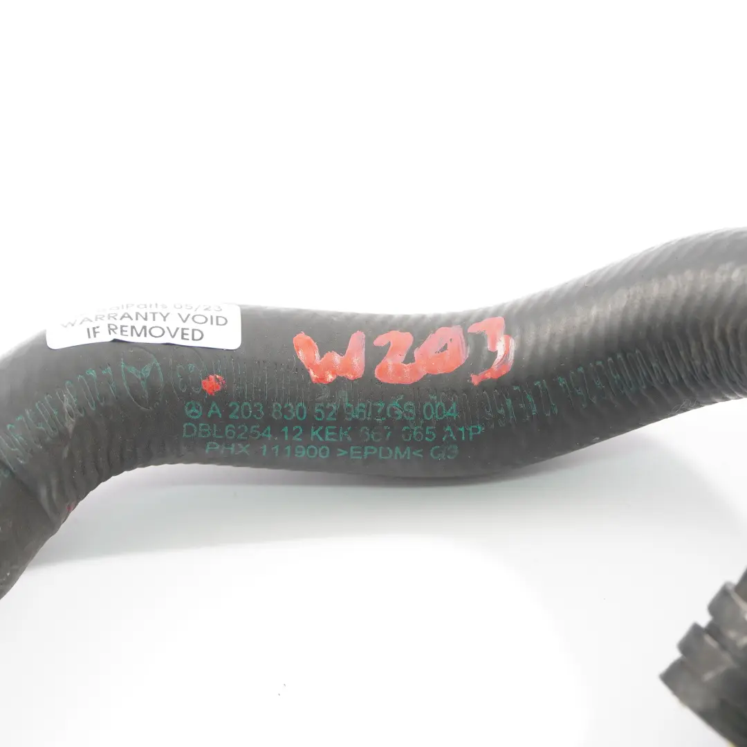 Water Hose Mercedes W203 W209 M272 Petrol Cooling Coolant Pipe Line to with Part number A2038305296 Water Hose Mercedes W203 W209 M272 Petrol Cooling Coolant Pipe Line - SKU A2038305296 - Part number A2038305296
