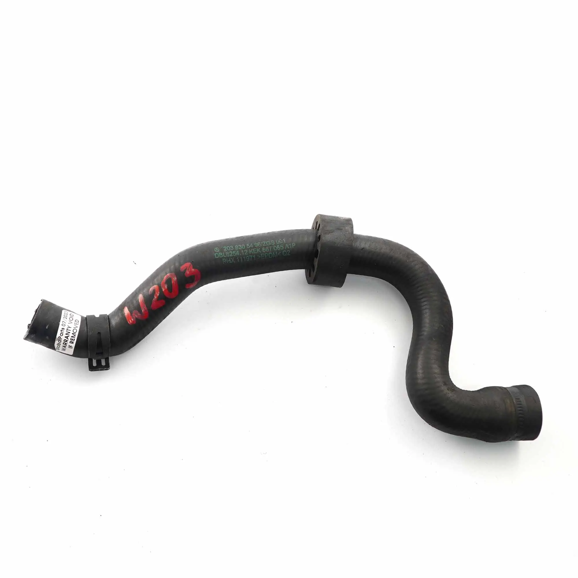 Tuyau d'eau Mercedes W203 OM646 Conduite liquide refroidissement A2038305496