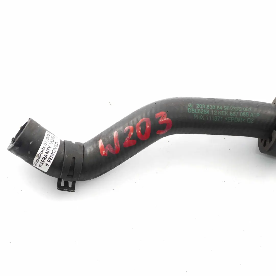  Water Hose Mercedes W203 W209 OM646 Cooling Coolant Pipe Line - SKU A2038305496 - Part number A2038305496