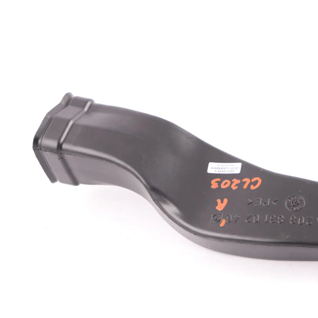 Mercedes CL203 Dashboard Air Duct Channel Pipe Tube Right O/S - SKU A2038310246 - Part number A2038310246