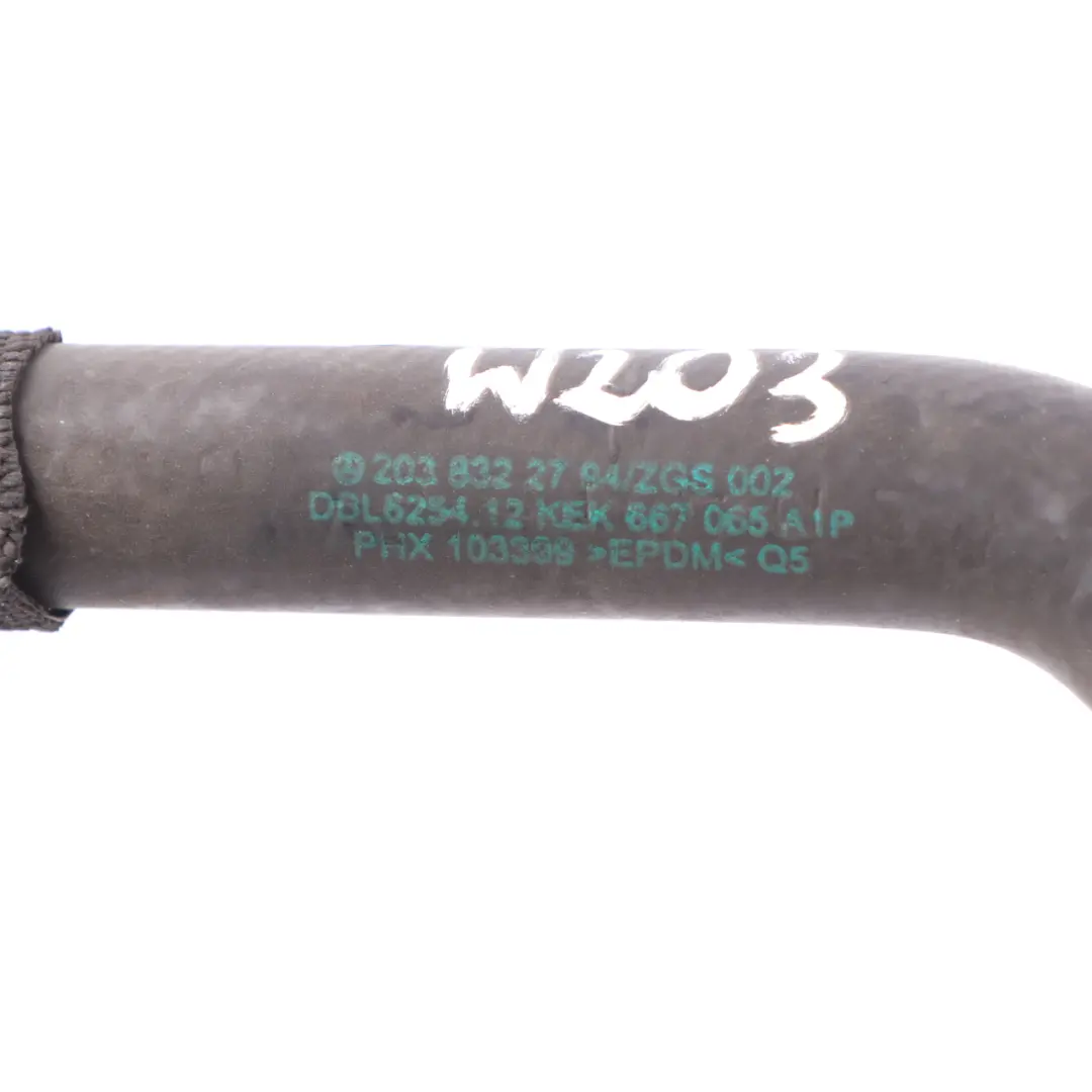 Coolant Rubber Hose Expansion Tank Pipe to Mercedes W203 A209 C209 with Part number A2038322794 Mercedes W203 A209 C209 Coolant Rubber Hose Expansion Tank Pipe - SKU A2038322794 - Part number A2038322794