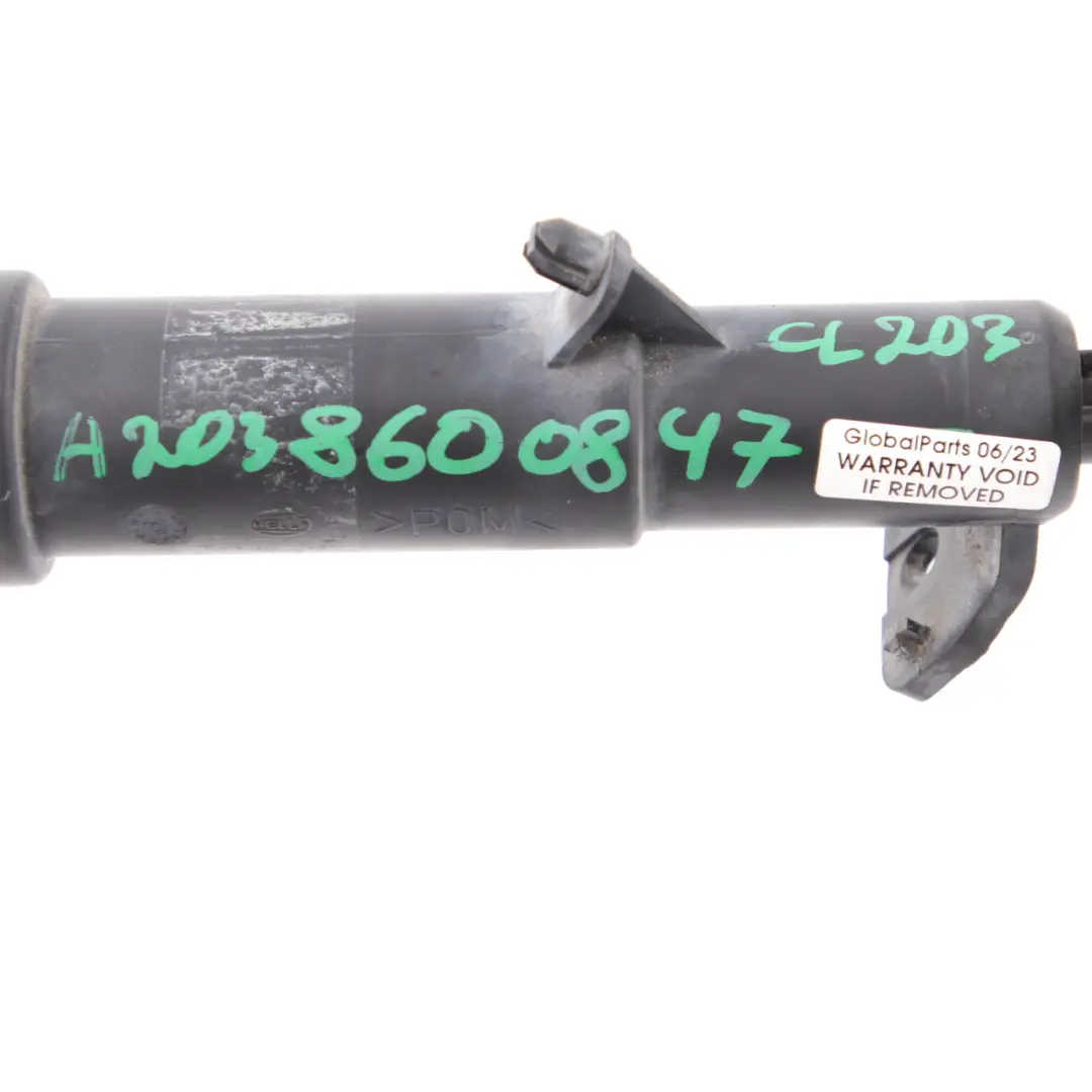 Headlight Washer Jet Spray Nozzle Right O/S to Mercedes CLC CL203 with Part number A2038600847 Mercedes CLC CL203 Headlight Washer Jet Spray Nozzle Right O/S - SKU A2038600847 - Part number A2038600847