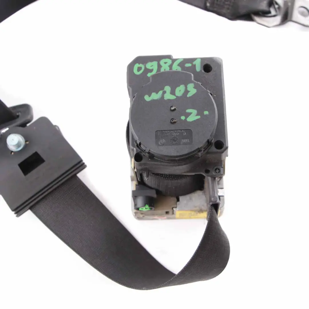 Mercedes W203 Seatbelt Front Left N/S Seat Safety Belt Black - SKU A2038600986-1 - Part number A2038600986