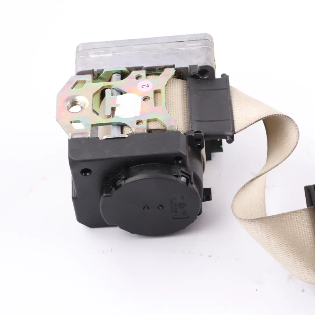 Mercedes W203 Seatbelt Front Left N/S Seat Safety Upper Belt Beige - SKU A2038600986-2 - Part number A2038600986