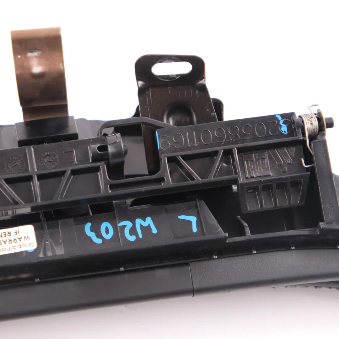 Mercedes W203 Estate Boot Trunk Lid Cover Trim Rail Left N/S Black - SKU A2038601169 - Part number A2038601169