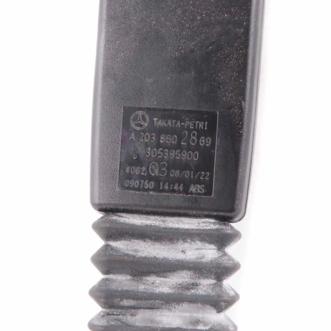 Hinterer rechter Sitz Sicherheitsgurtschloss Spanner für Mercedes W203 mit Teilenummer A2038602869 Mercedes W203 Hinterer rechter Sitz Sicherheitsgurtschloss Spanner - SKU A2038602869 - Teilenummer A2038602869