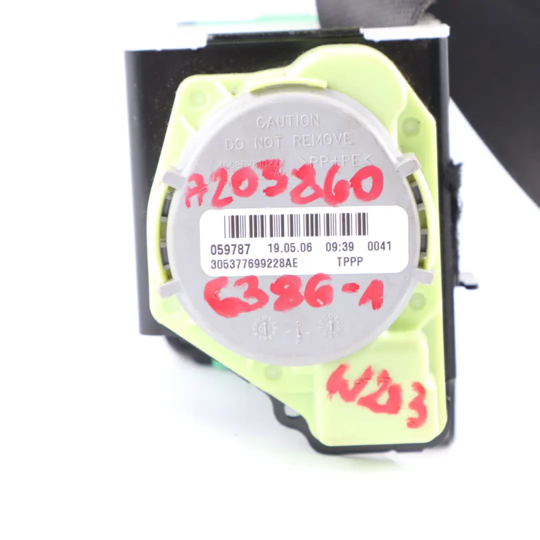 Mercedes CLC CL203 Sicher Heits Gurt Links Vorne Schwarz - SKU A2038603786 - Teilenummer A2038606386