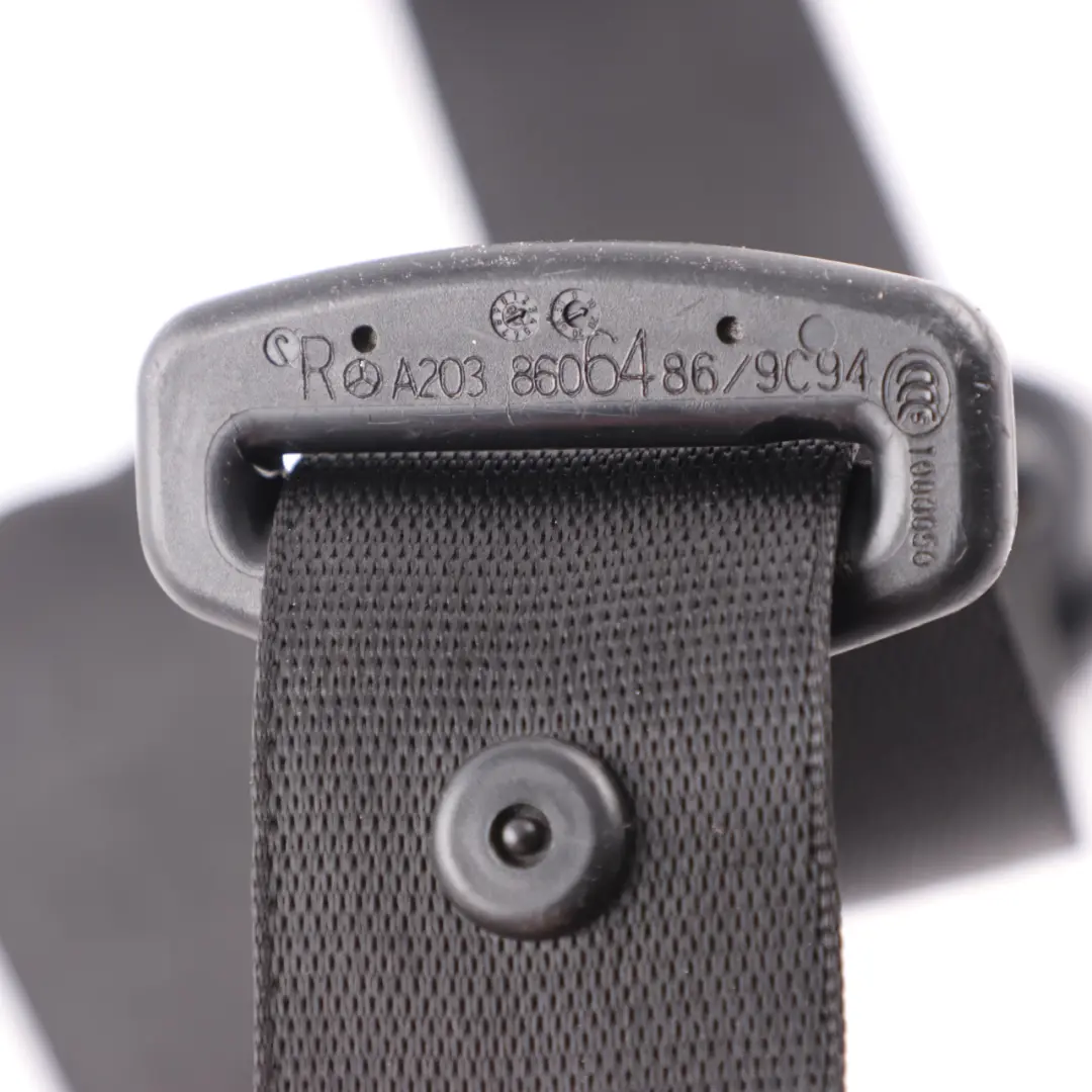 Belt Front Right O/S Upper Belt Black to Mercedes CLC CL203 Seat with Part number A2038606486 Mercedes CLC CL203 Seat Belt Front Right O/S Upper Belt Black - SKU A2038606486-1 - Part number A2038606486