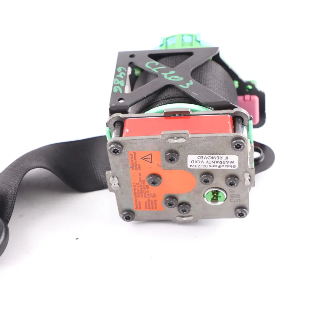 Belt Front Right O/S Upper Belt Black to Mercedes CLC CL203 Seat with Part number A2038606486 Mercedes CLC CL203 Seat Belt Front Right O/S Upper Belt Black - SKU A2038606486-1 - Part number A2038606486