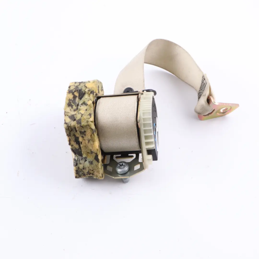 Belt Rear Left N/S Safety Upper Belt Beige to Mercedes W203 Seat with Part number A2038608785 Mercedes W203 Seat Belt Rear Left N/S Safety Upper Belt Beige - SKU A2038608785-2 - Part number A2038608785