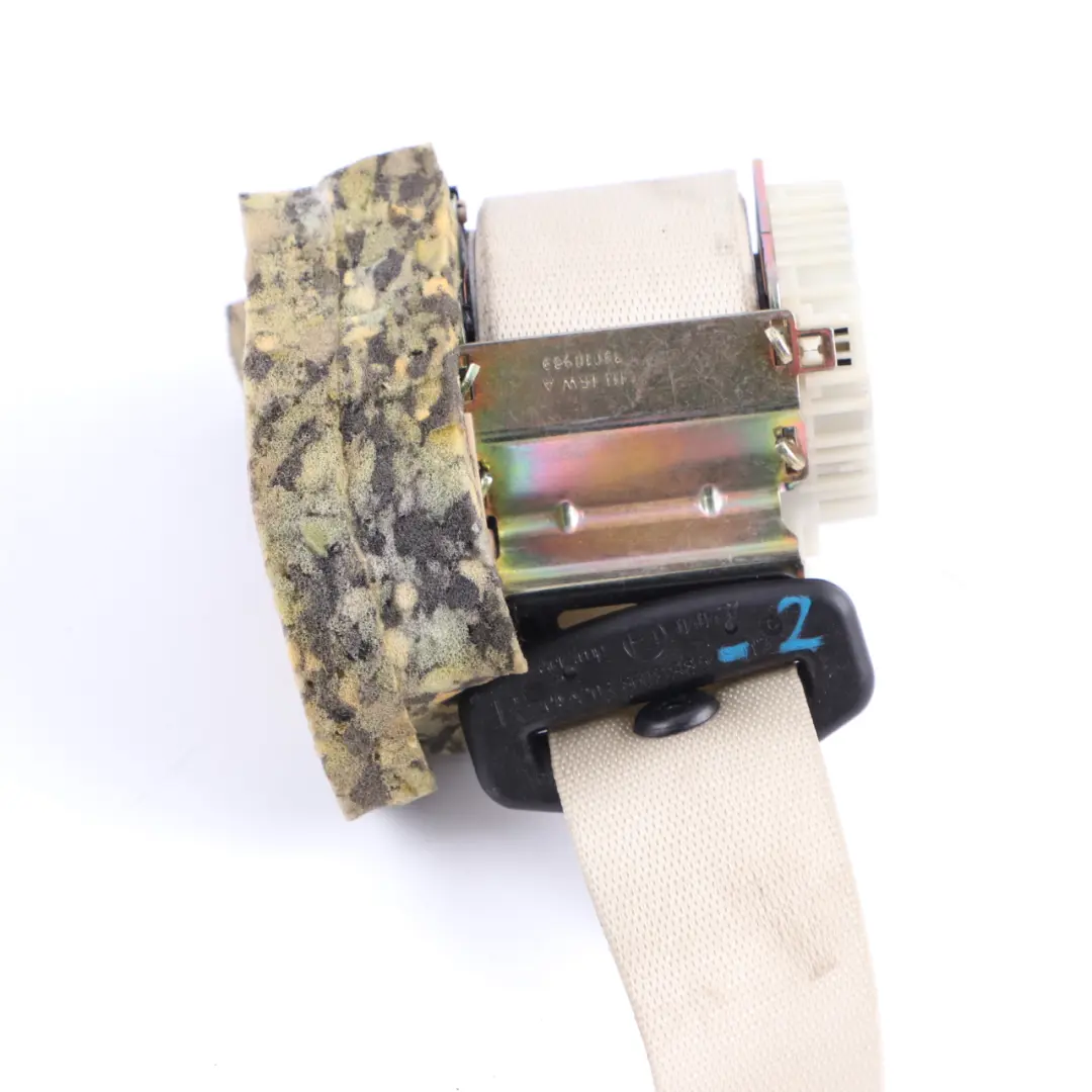 Belt Rear Right O/S Safety Upper Belt Beige to Mercedes W203 Seat with Part number A2038608885 Mercedes W203 Seat Belt Rear Right O/S Safety Upper Belt Beige - SKU A2038608885-2 - Part number A2038608885