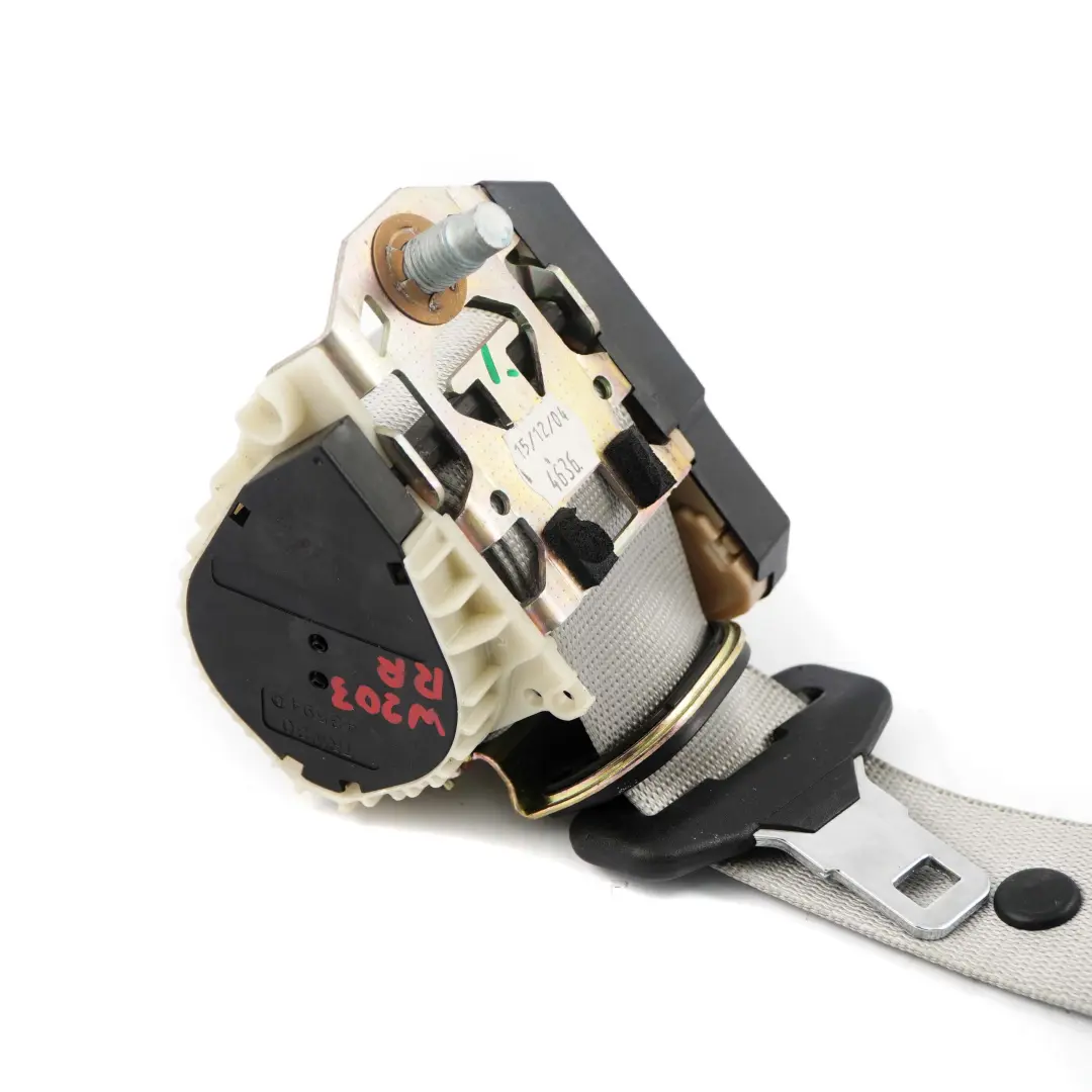 Mercedes-Benz Classe C W203 Rear Right Seat Belt Grey pour à propos du numéro de pièce A2038608885 Mercedes-Benz Classe C W203 Rear Right Seat Belt Grey - SKU A2038608885 - Numéro de pièce A2038608885