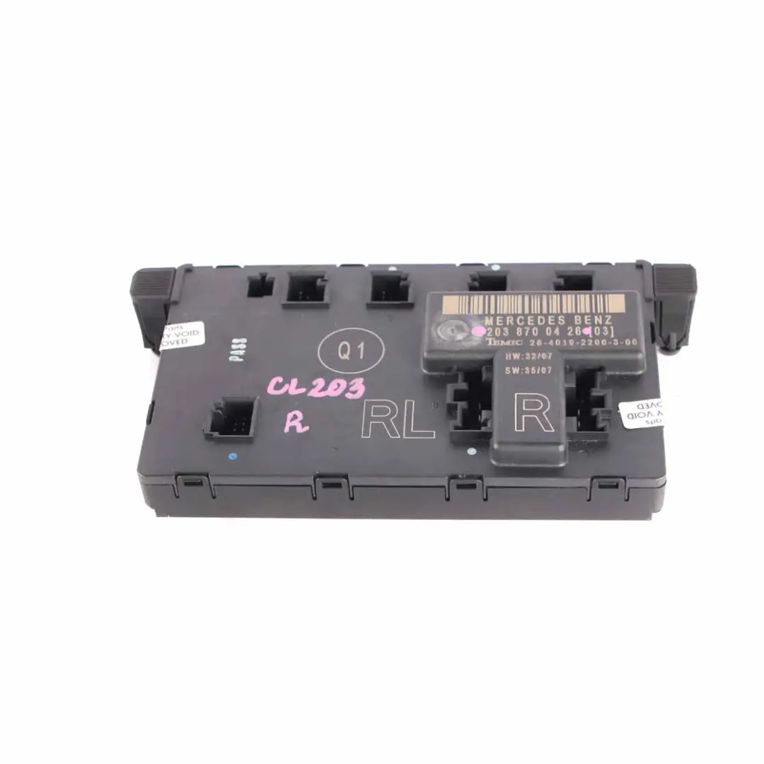 Türmodul vorne rechts Steuergerät für Mercedes CL203 mit Teilenummer A2038700426 Mercedes CL203 Türmodul vorne rechts Steuergerät - SKU A2038700426 - Teilenummer A2038700426