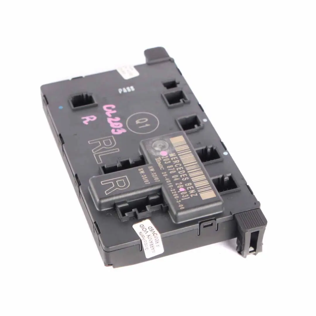 Módulo de puerta delantera derecha Unidad de control para Mercedes CL203 con número de pieza A2038700426 Mercedes CL203 Módulo de puerta delantera derecha Unidad de control - SKU A2038700426 - Número de pieza A2038700426