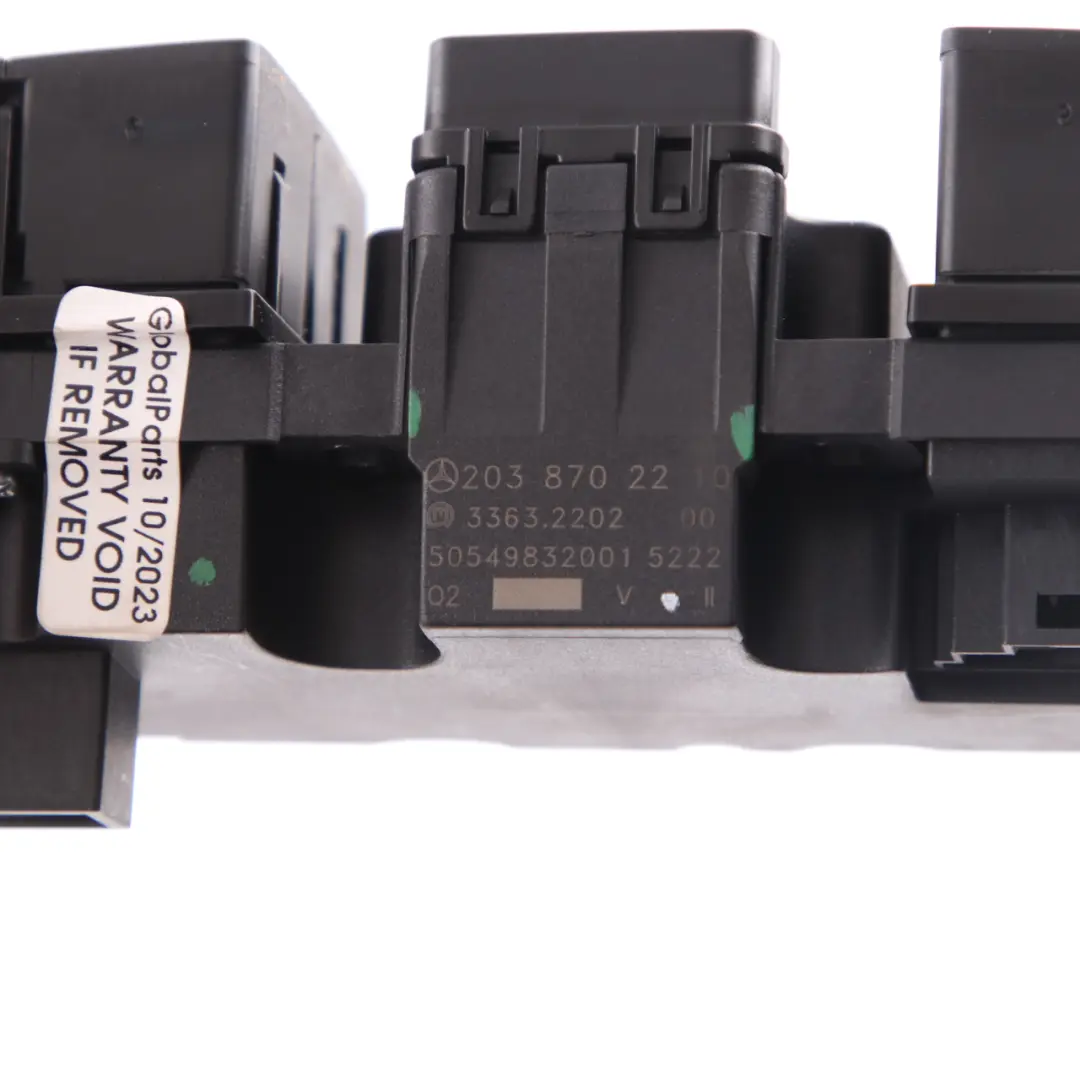 Switch Panel Mercedes W203 W209 Hazard Light Block Heated Seats ESP to with Part number A2038702210 Switch Panel Mercedes W203 W209 Hazard Light Block Heated Seats ESP - SKU A2038702210 - Part number A2038702210