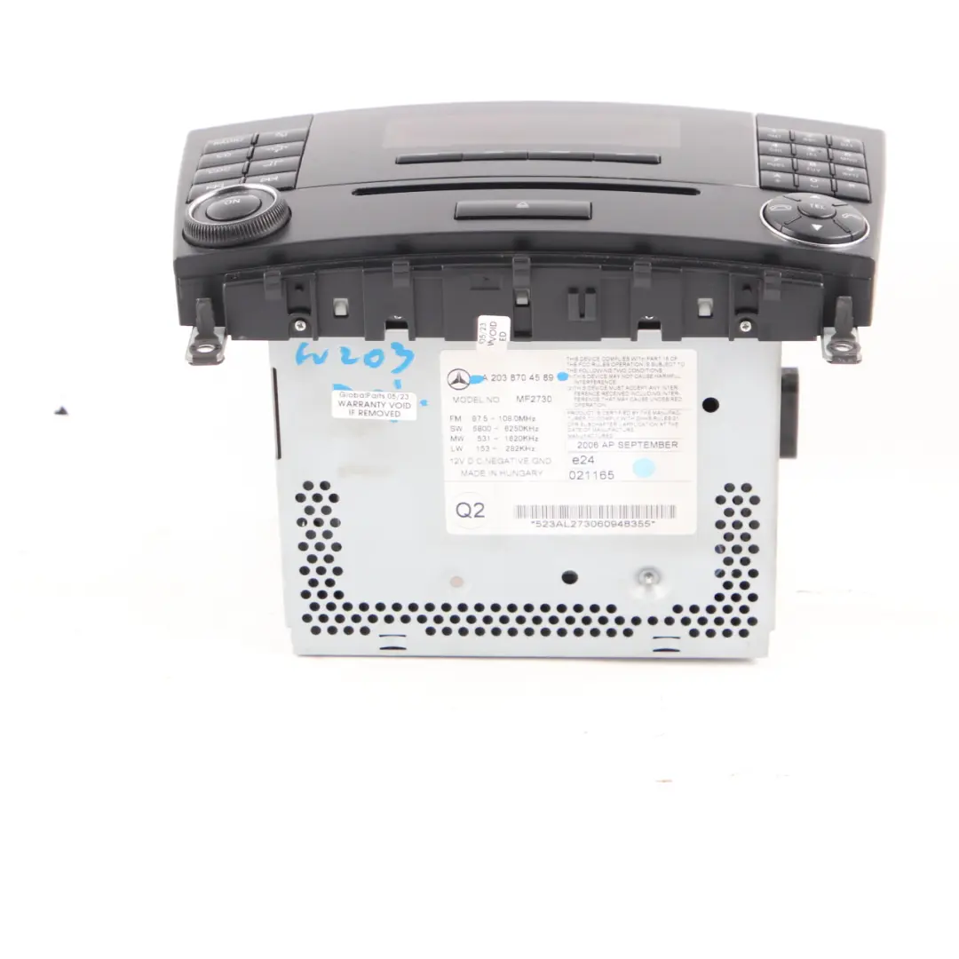 Mercedes W203 CD Media Player Radio Audio 20 Phone Head Unit - SKU A2038704589 - Part number A2038704589