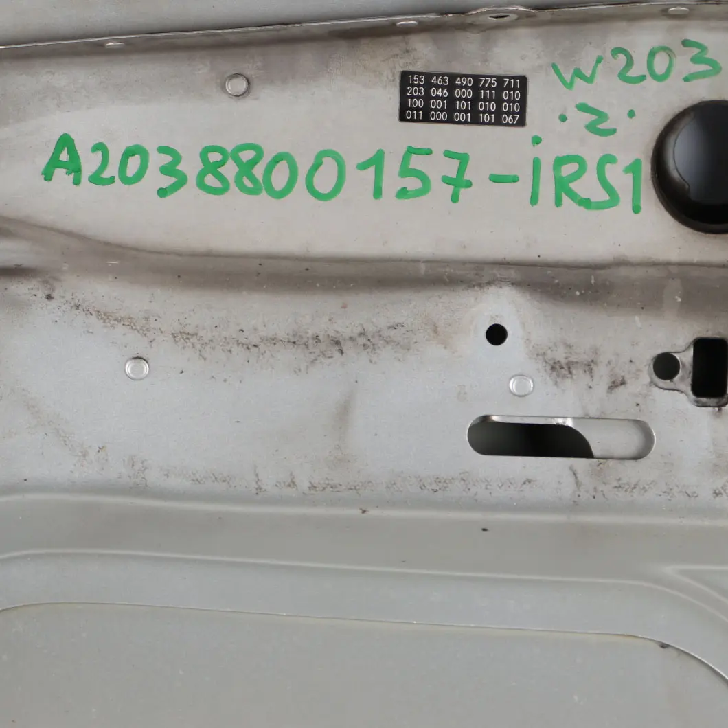 Mercedes W203 Hood Bonnet Trim Panel Covering Iridium Silver Metallic - 775 - SKU A2038800157-IRS1 - Part number A2038800157