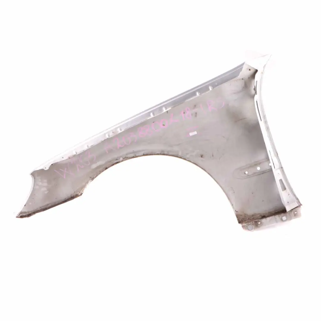 Side Panel Front Right O/S Wing Fender Iridium Silver - 775 to Mercedes W203 with Part number A2038800218 Mercedes W203 Side Panel Front Right O/S Wing Fender Iridium Silver - 775 - SKU A2038800218-IRS - Part number A2038800218