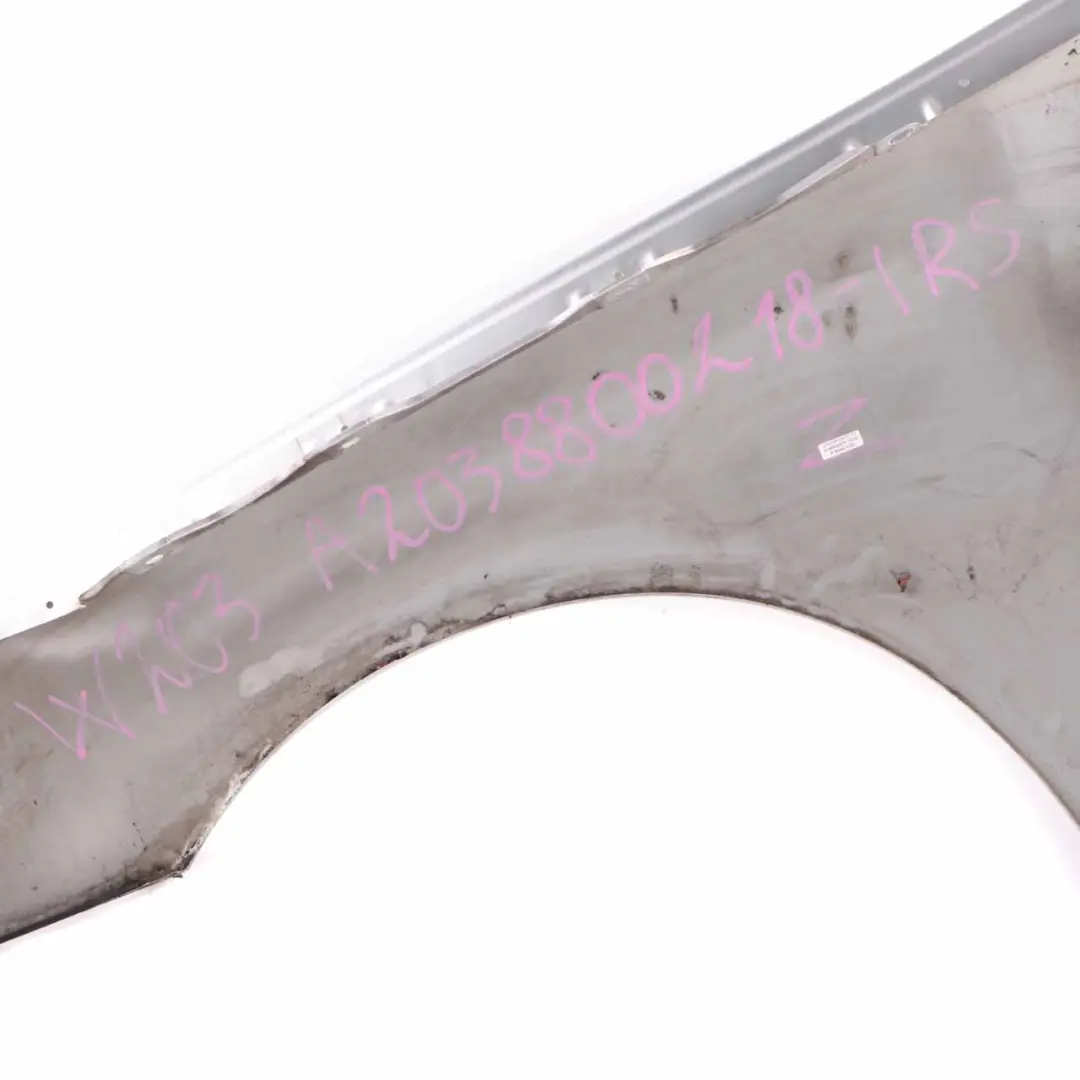 Side Panel Front Right O/S Wing Fender Iridium Silver - 775 to Mercedes W203 with Part number A2038800218 Mercedes W203 Side Panel Front Right O/S Wing Fender Iridium Silver - 775 - SKU A2038800218-IRS - Part number A2038800218