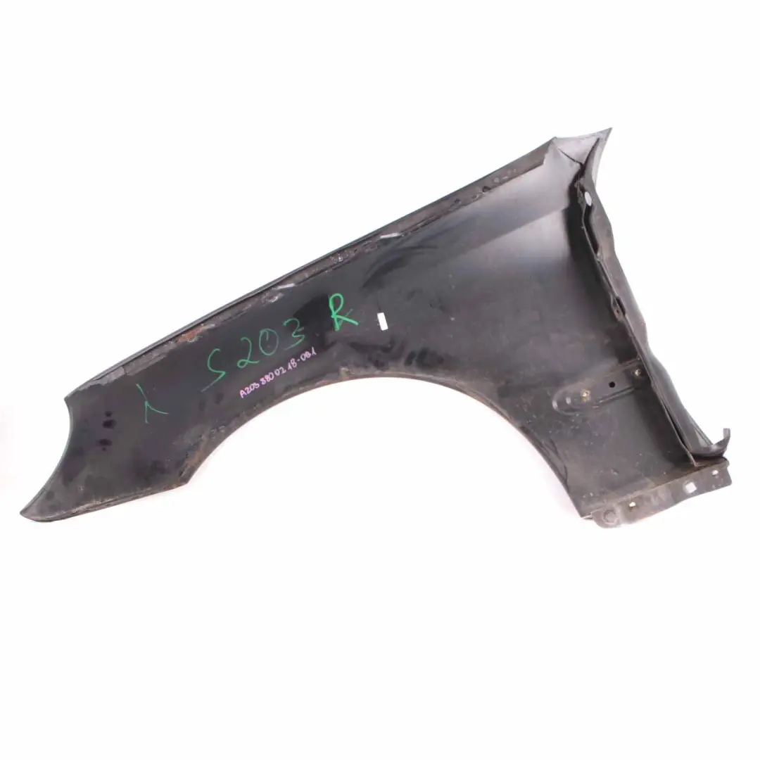 Side Panel Front Right O/S Wing Fender Obsidian Black - 197 to Mercedes W203 with Part number A2038800218 Mercedes W203 Side Panel Front Right O/S Wing Fender Obsidian Black - 197 - SKU A2038800218-OB1 - Part number A2038800218