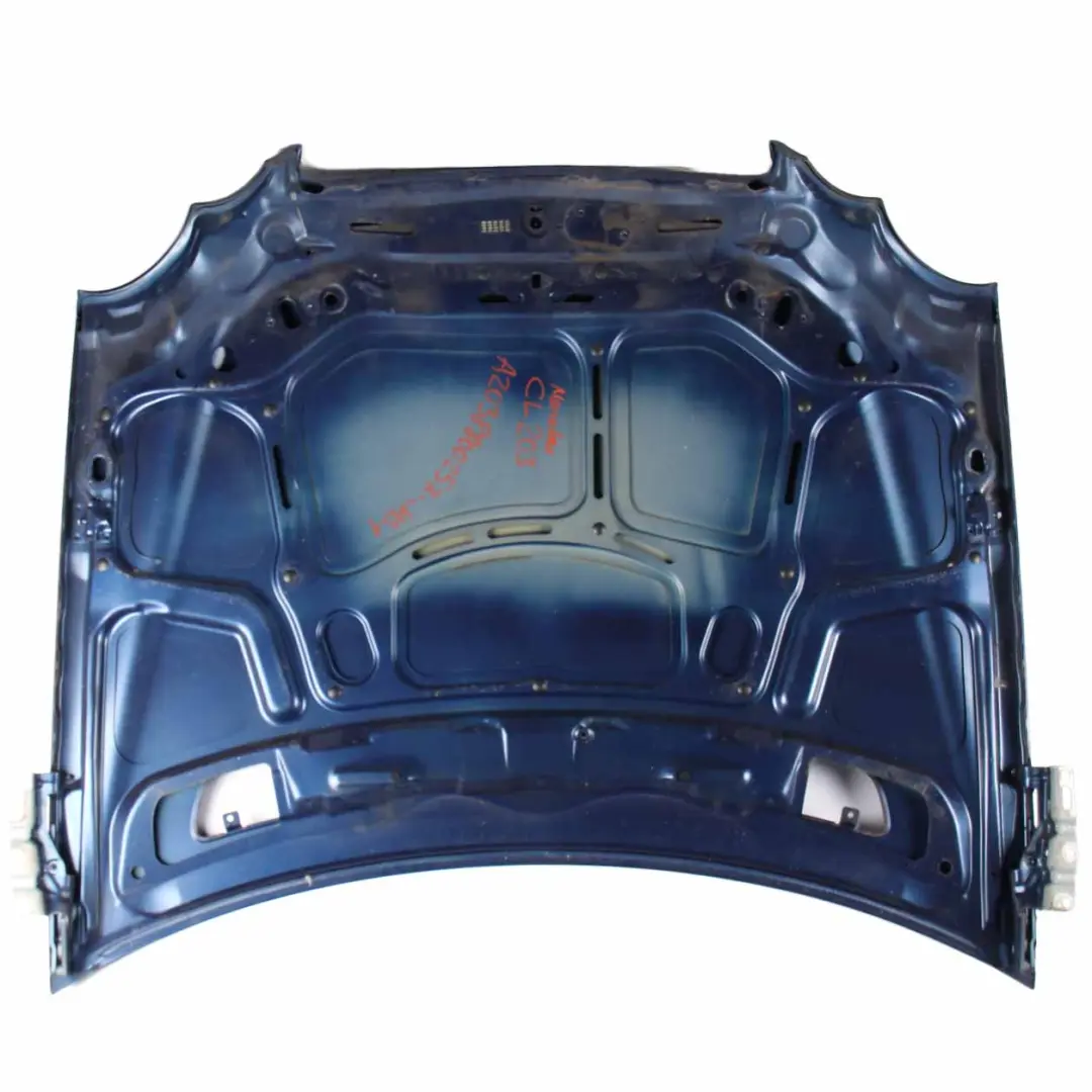 Hood Bonnet Trim Panel Covering Jaspis Blue Metallic - 345 to Mercedes W203 with Part number A2038800257 Mercedes W203 Hood Bonnet Trim Panel Covering Jaspis Blue Metallic - 345 - SKU A2038800257-JAS1 - Part number A2038800257