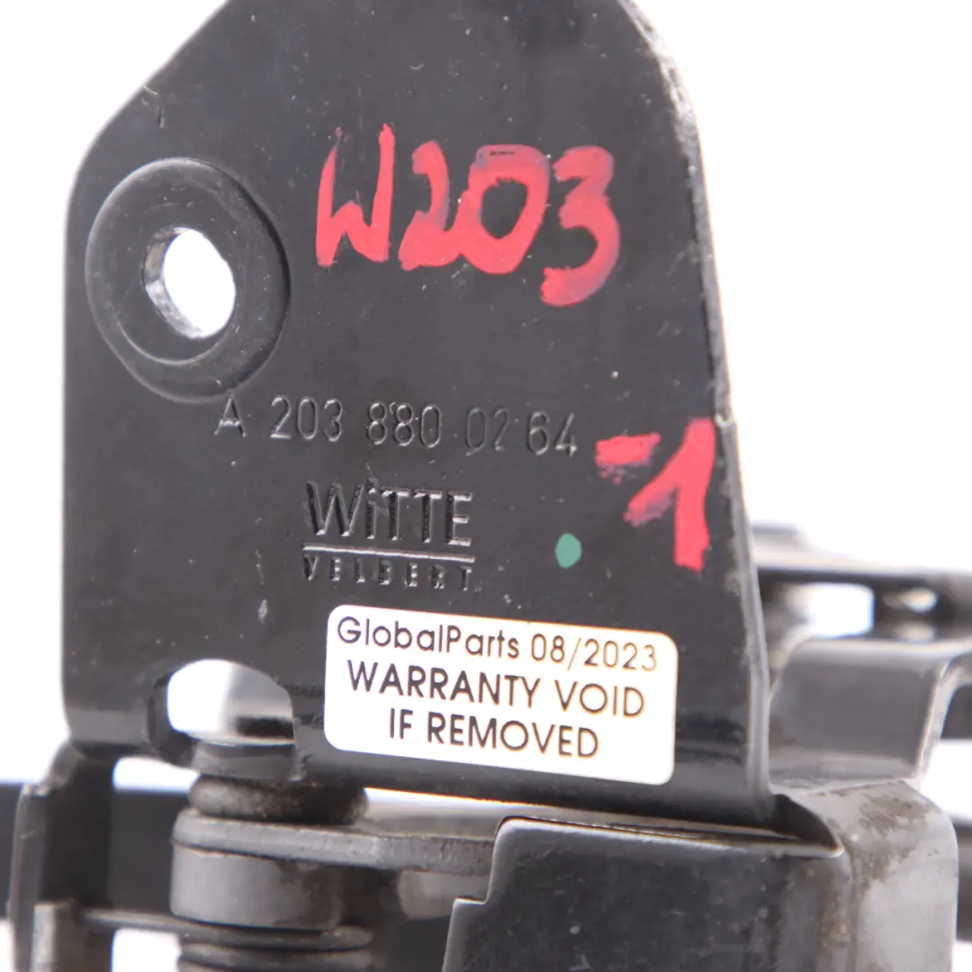 Cofano motore Meccanismo di bloccaggio del cappuccio per Mercedes W203 con numero di parte A2038800264 Mercedes W203 Cofano motore Meccanismo di bloccaggio del cappuccio - SKU A2038800264-1 - Numero di parte A2038800264