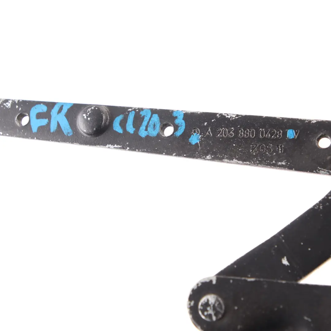 Hood Hinge Bonnet Right O/S Chromite Black - 112 to Mercedes W203 with Part number A2038800428 Mercedes W203 Hood Hinge Bonnet Right O/S Chromite Black - 112 - SKU A2038800428-CHS - Part number A2038800428