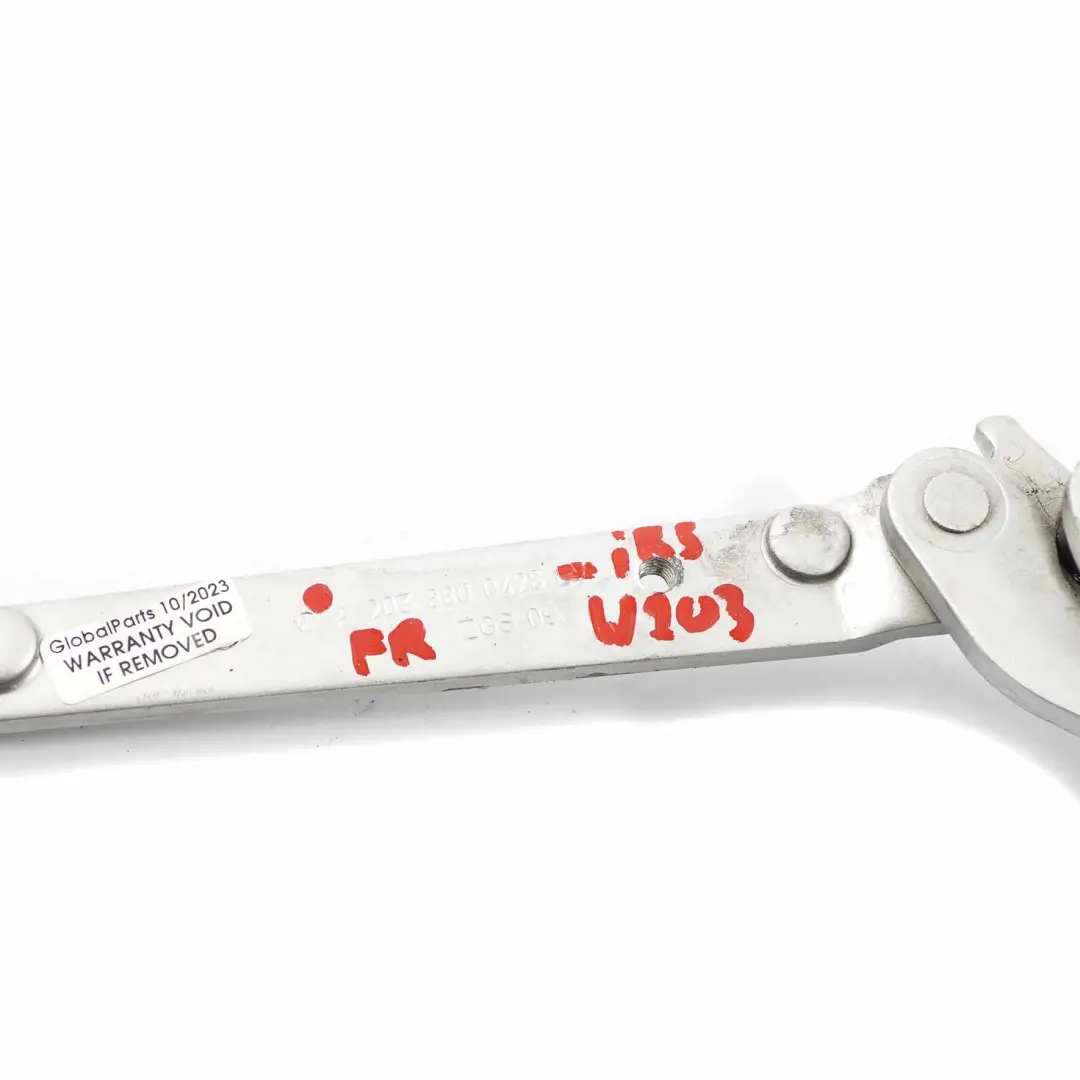 Capó Bisagra Delantera Derecha Plata Paladio 775 para Mercedes W203 con número de pieza A2038800428 Mercedes W203 Capó Bisagra Delantera Derecha Plata Paladio 775 - SKU A2038800428-IRS - Número de pieza A2038800428