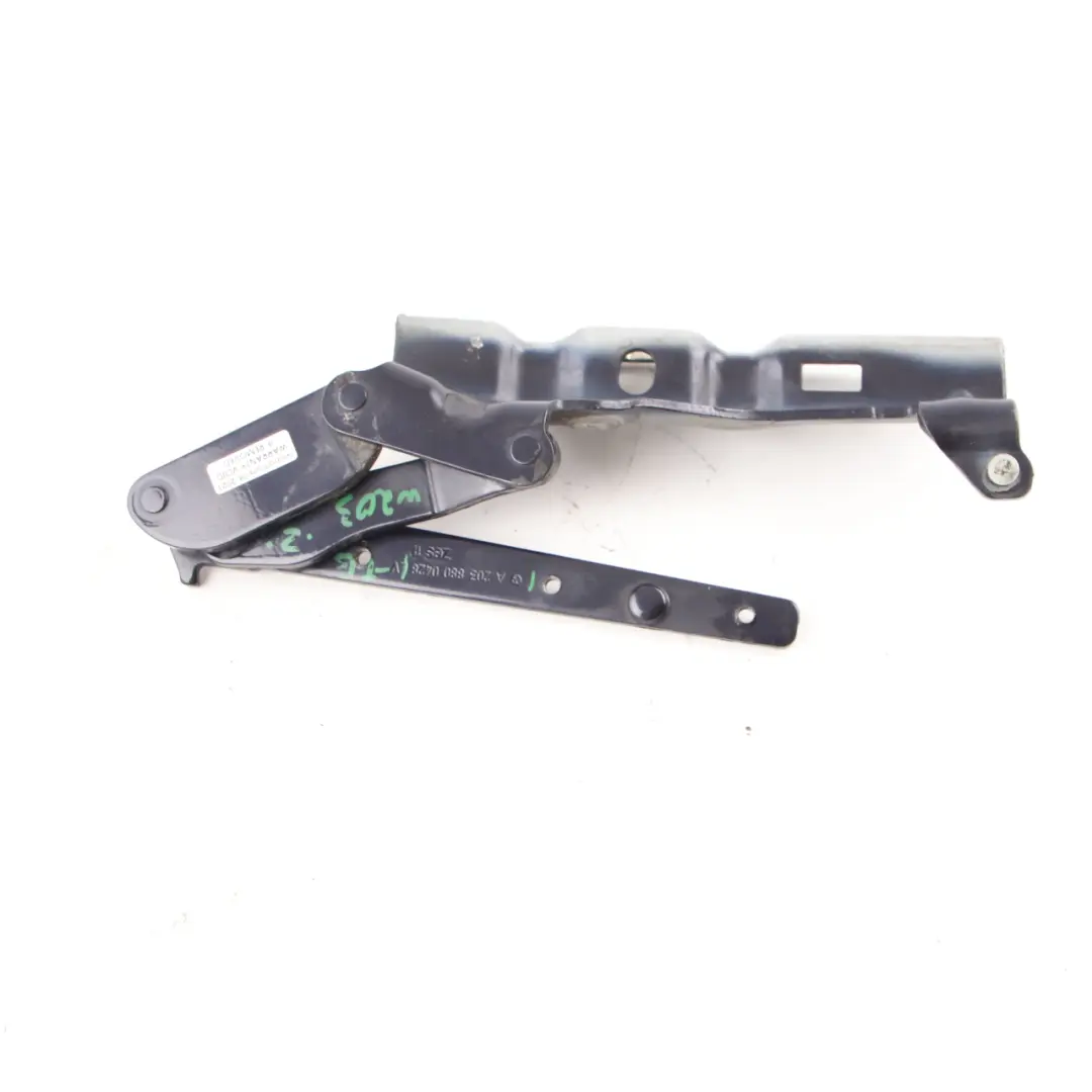  Mercedes-Benz Clase C W203 Bisagra Derecha Capo Delantero Tanzanite Azul - 359 - SKU A2038800428-TB - Número de pieza A2038800428