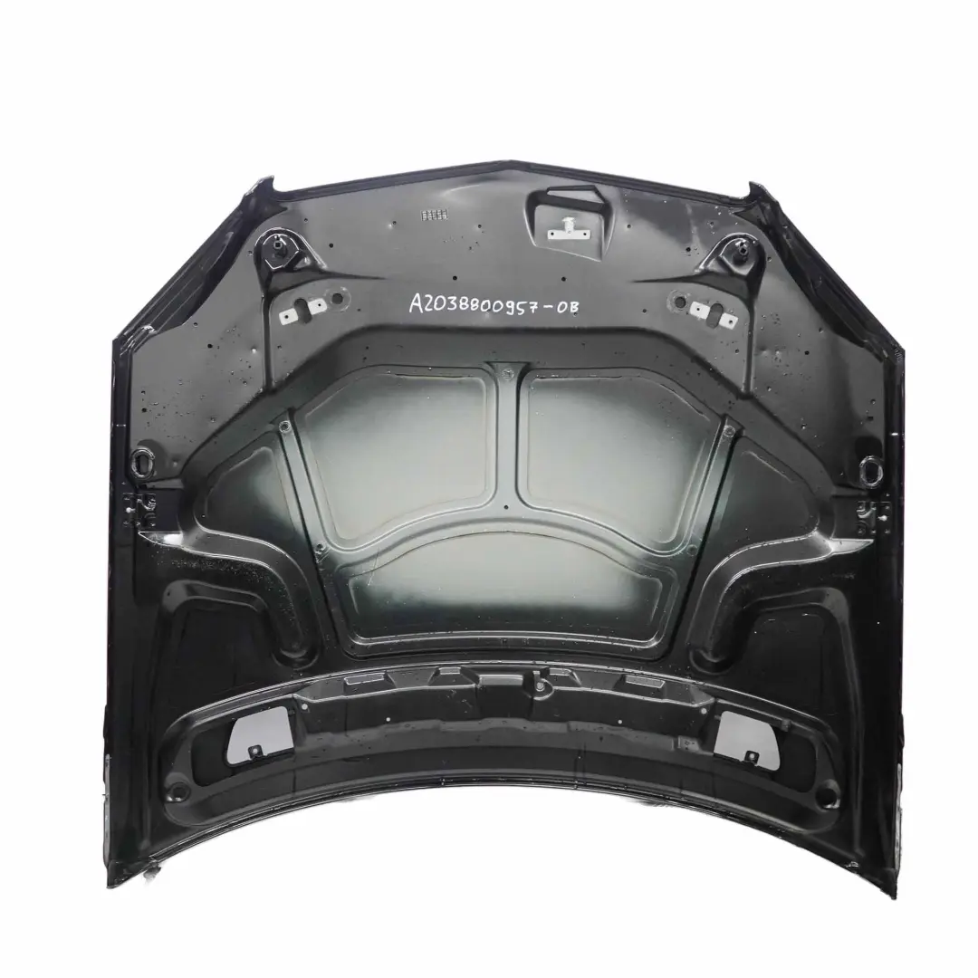 Hood Bonnet Trim Panel Palladium Silver Metallic - 792 to Mercedes W203 CL203 with Part number A2038800957 Mercedes W203 CL203 Hood Bonnet Trim Panel Palladium Silver Metallic - 792 - SKU A2038800957-OB - Part number A2038800957