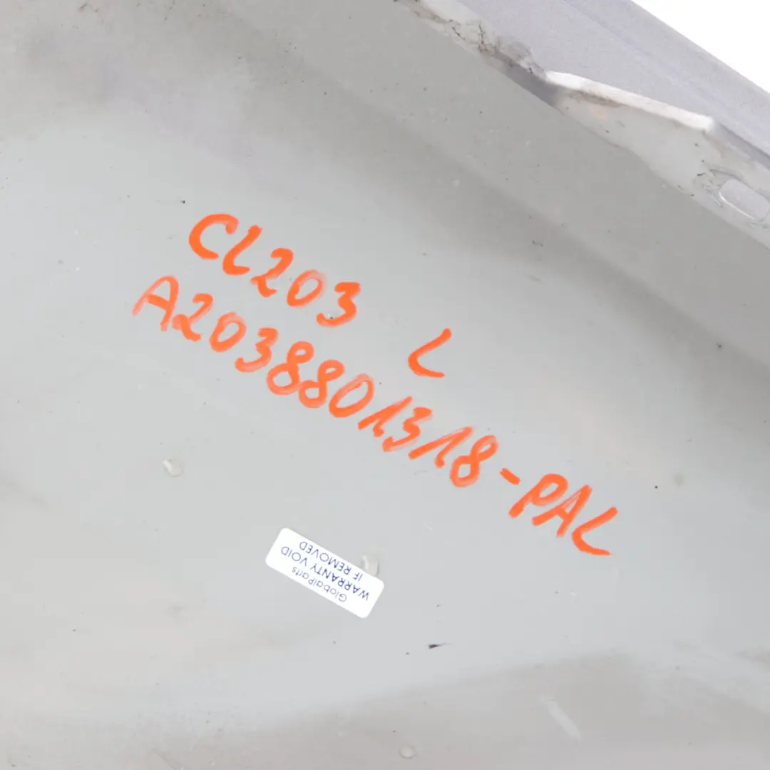 Side Panel Front Left N/S Wing Fender Palladium Silver - 792 to Mercedes CL203 W203 with Part number A2038801318 Mercedes CL203 W203 Side Panel Front Left N/S Wing Fender Palladium Silver - 792 - SKU A2038801318-PAL - Part number A2038801318