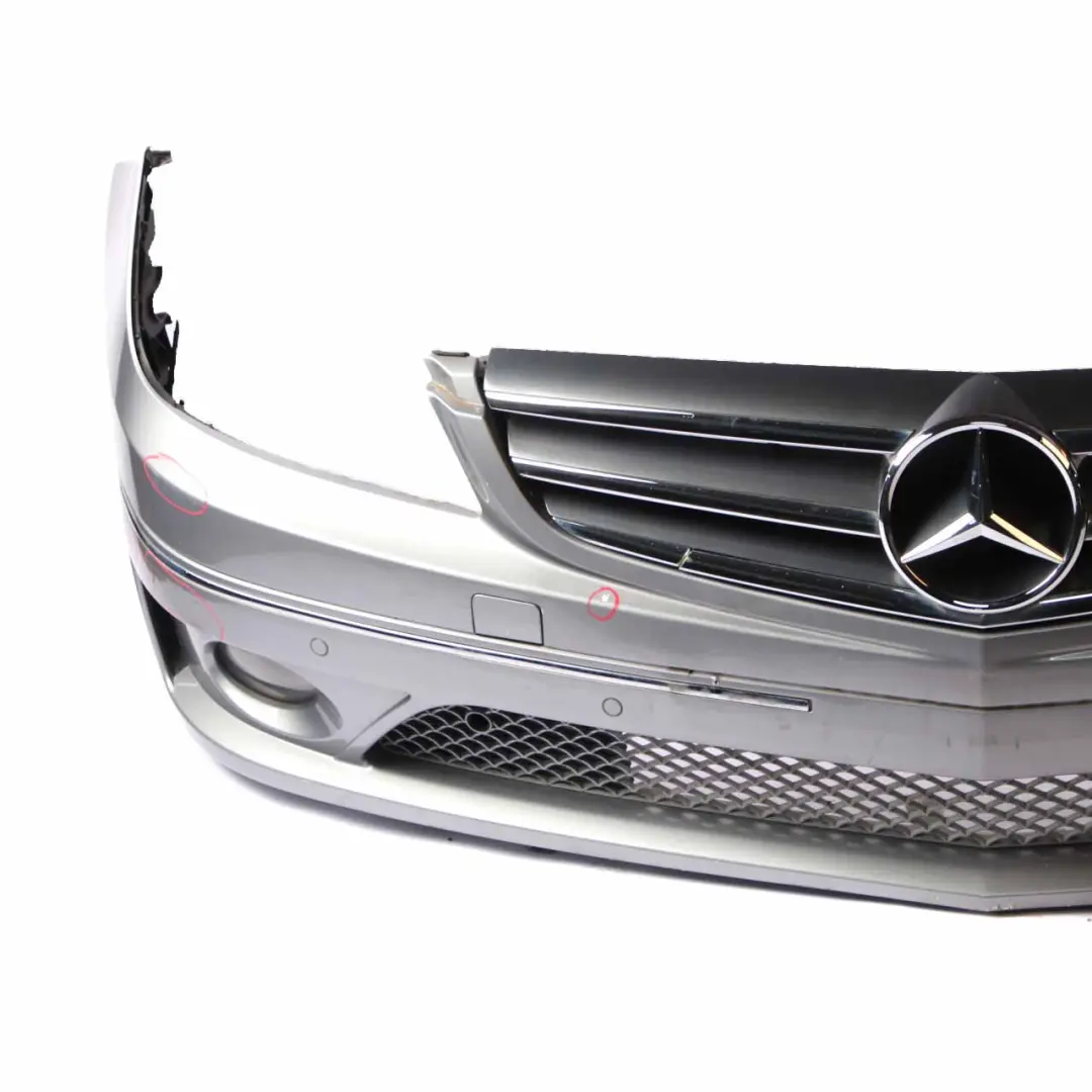 Mercedes W203 CL203 Bumper Front Trim Panel Cover Palladium Silver - 792 - SKU A2038801340-PAL - Part number A2038801340