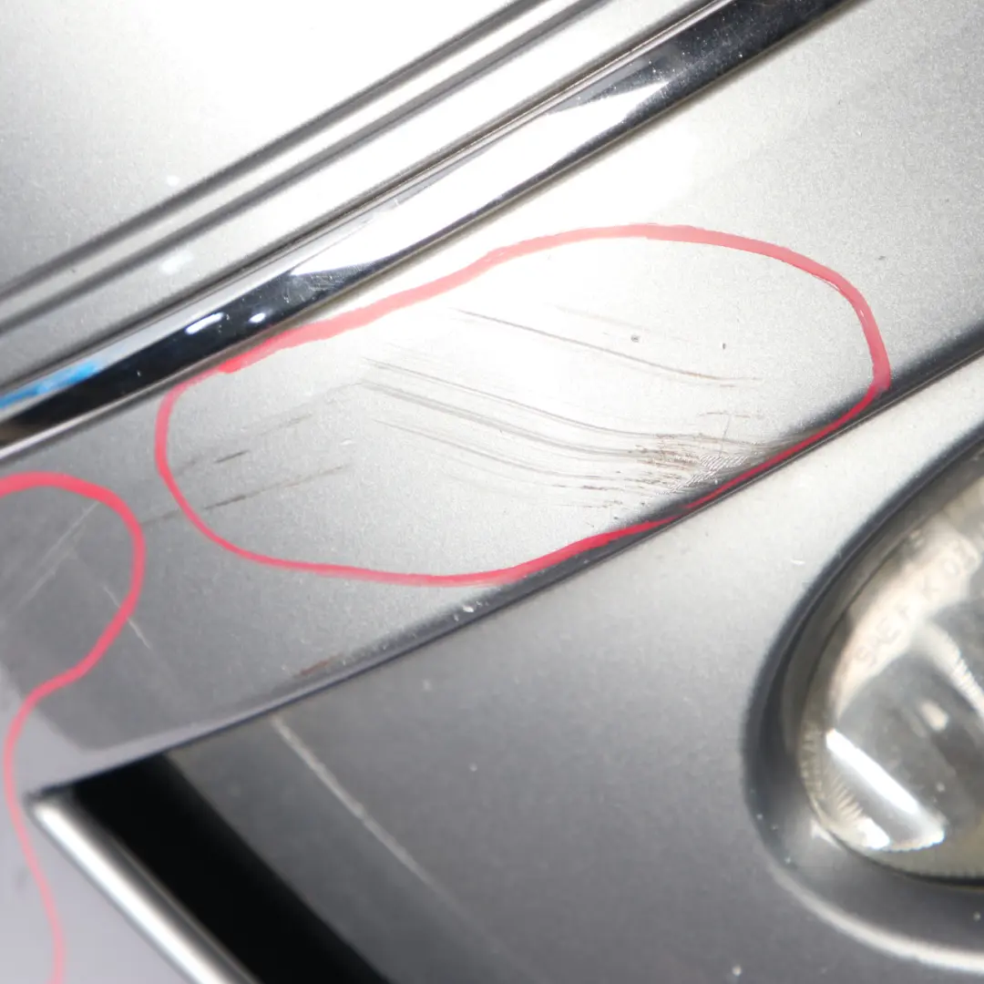 Mercedes W203 CL203 Bumper Front Trim Panel Cover Palladium Silver - 792 - SKU A2038801340-PAL - Part number A2038801340