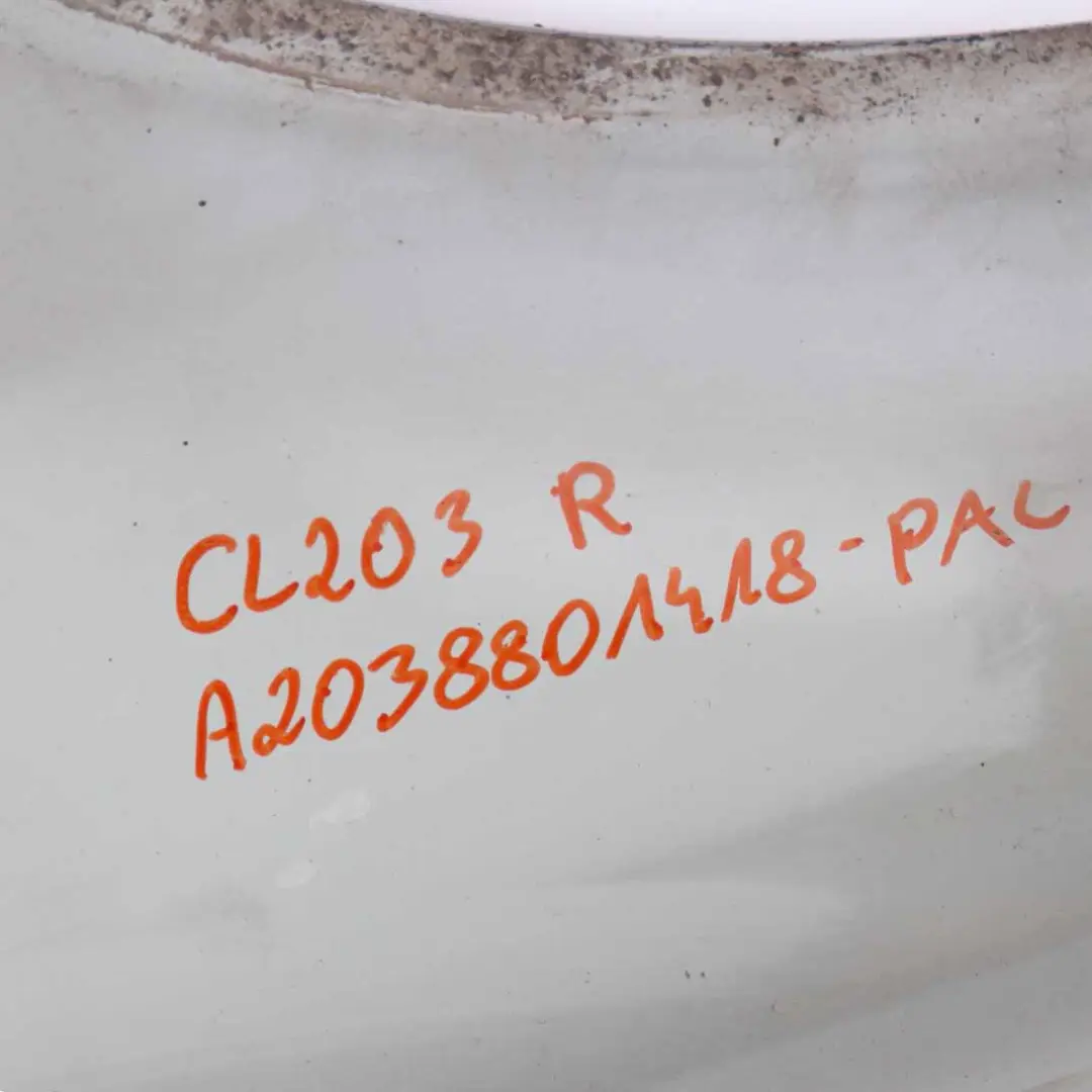 Side Panel Front Right O/S Wing Fender Palladium Silver 792 to Mercedes CL203 W203 with Part number A2038801418 Mercedes CL203 W203 Side Panel Front Right O/S Wing Fender Palladium Silver 792 - SKU A2038801418-PAL - Part number A2038801418