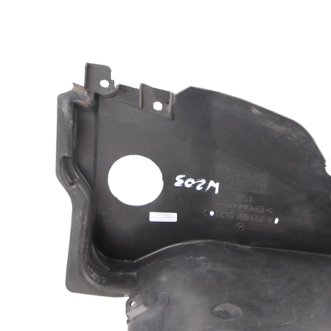 Mercedes-Benz W203 Timonerie Passage de Roue Doublure Capot avant Droit pour à propos du numéro de pièce A2038840822 Mercedes-Benz W203 Timonerie Passage de Roue Doublure Capot avant Droit - SKU A2038840822 - Numéro de pièce A2038840822