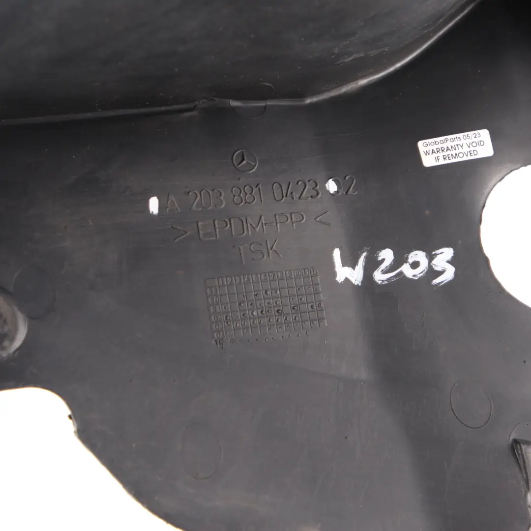  Mercedes-Benz C-Class W203 Front Right O/S Wheel Arch Cover Trim A2038810423 - SKU A2038840822 - Part number A2038840822