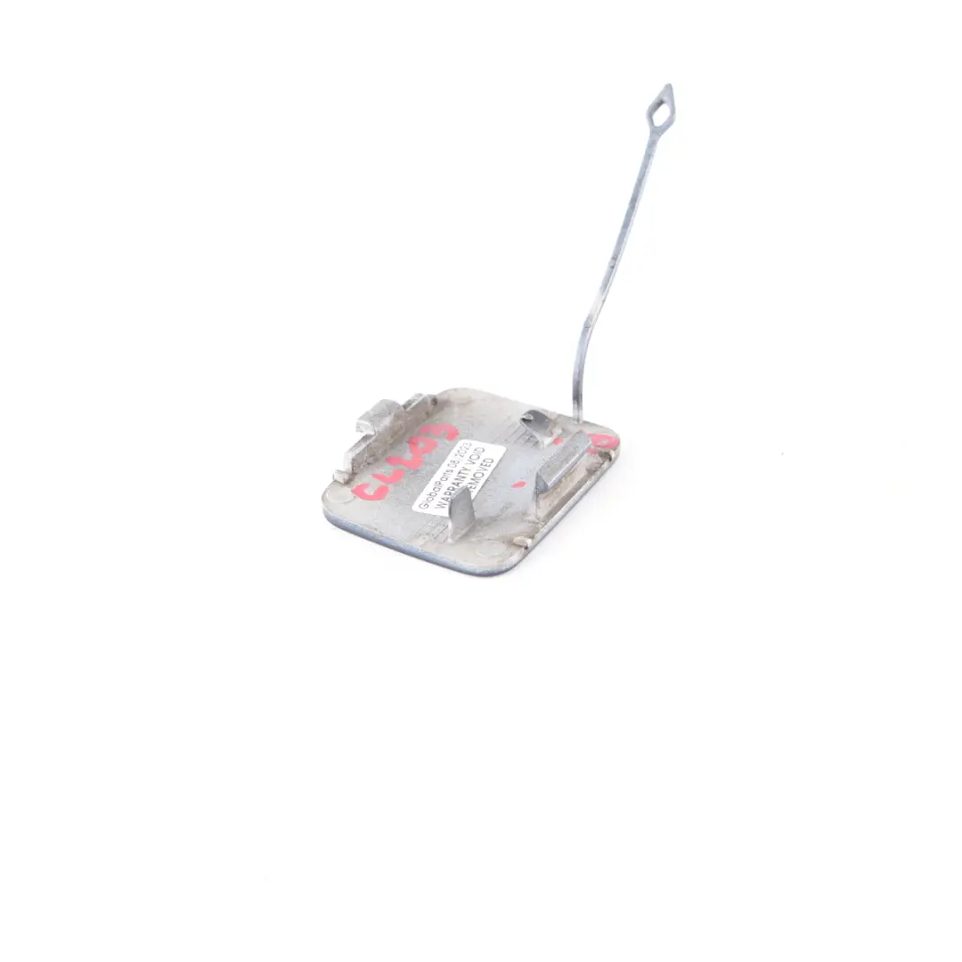 Bumper Flap Mercedes CL203 Towing Eye Cover Tanzanite Blue to Rear with Part number A2038851126 Rear Bumper Flap Mercedes CL203 Towing Eye Cover Tanzanite Blue - SKU A2038851126-TB - Part number A2038851126