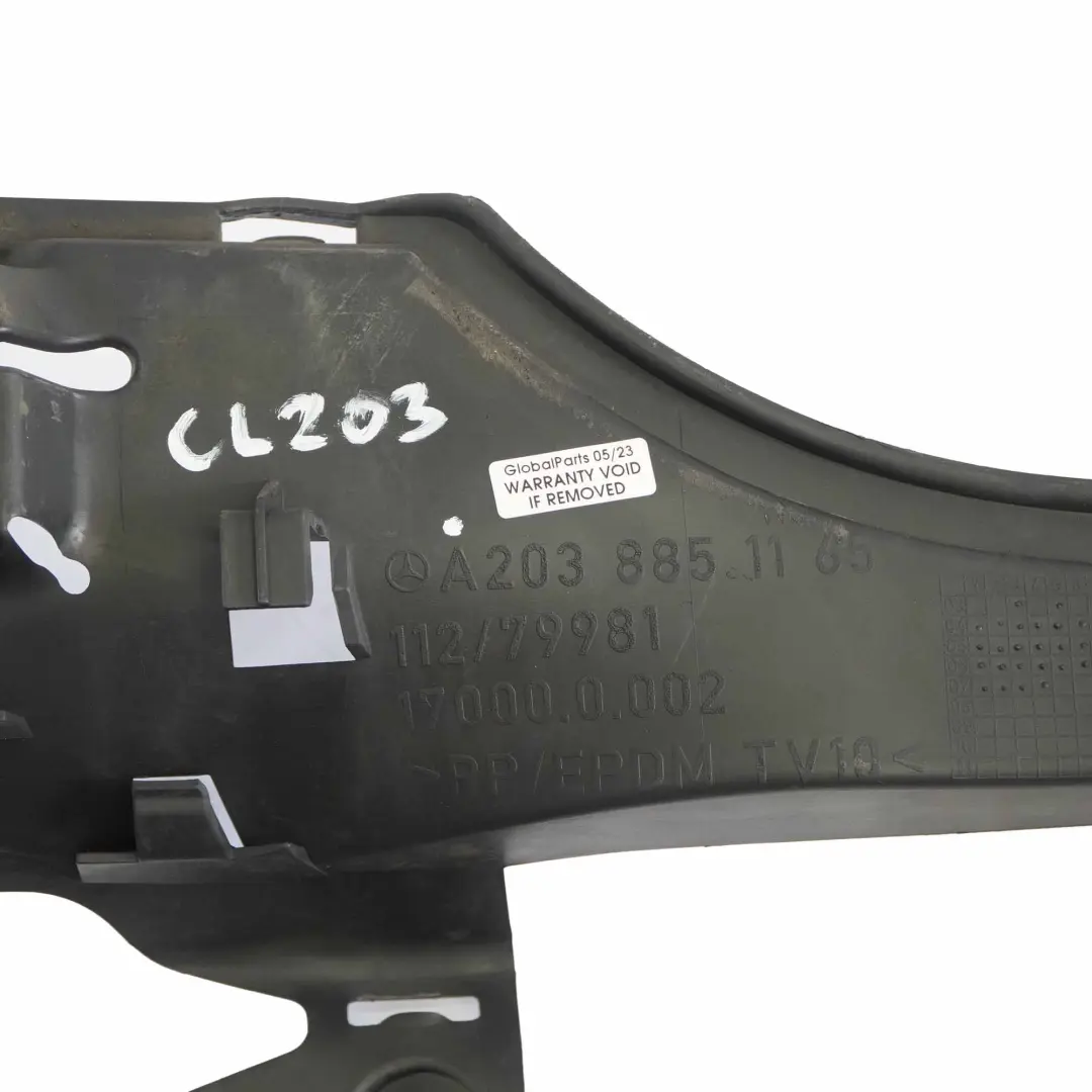 Mercedes CL203 Rear Bumper Support Holder Bracket Trim Reinforcement - SKU A2038851165 - Part number A2038851165