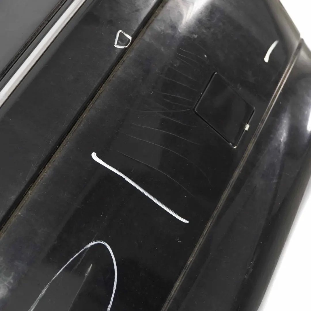 Bumper Cover Trim Panel Obsidian Black Metallic - 197 to Mercedes W203 Rear with Part number A2038851625 Mercedes W203 Rear Bumper Cover Trim Panel Obsidian Black Metallic - 197 - SKU A2038851625-OB - Part number A2038851625