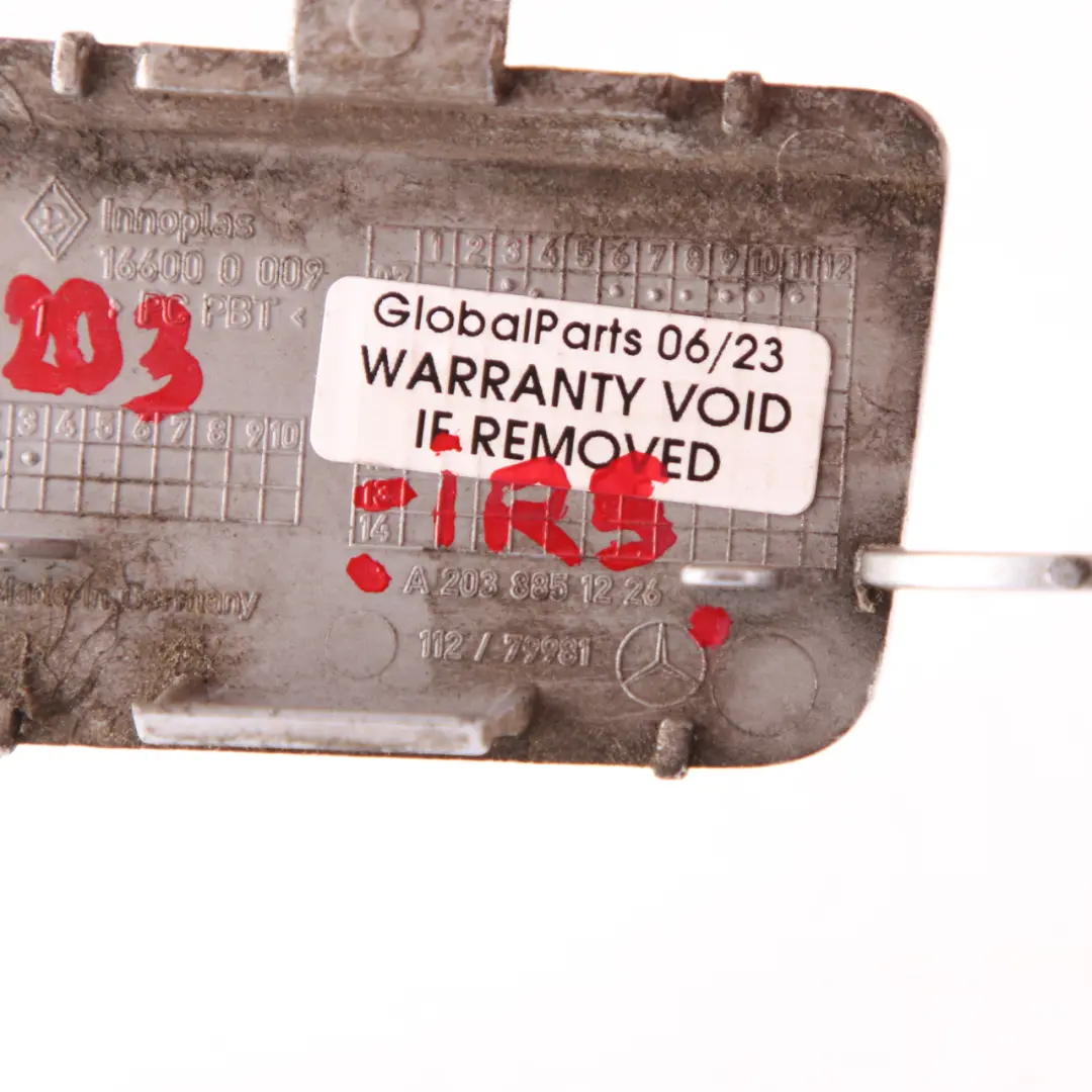 Front Bumper Towing Eye Flap Trim Cover Iridium Silver - 775 to Mercedes CLC CL203 with Part number A2038851226 Mercedes CLC CL203 Front Bumper Towing Eye Flap Trim Cover Iridium Silver - 775 - SKU A2038851226-IRS - Part number A2038851226