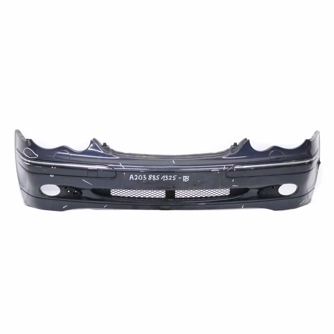 Front Bumper Trim Panel Cover Tanzanite Blue Metallic - 359 to Mercedes W203 with Part number A2038851325 Mercedes W203 Front Bumper Trim Panel Cover Tanzanite Blue Metallic - 359 - SKU A2038851325-TB - Part number A2038851325