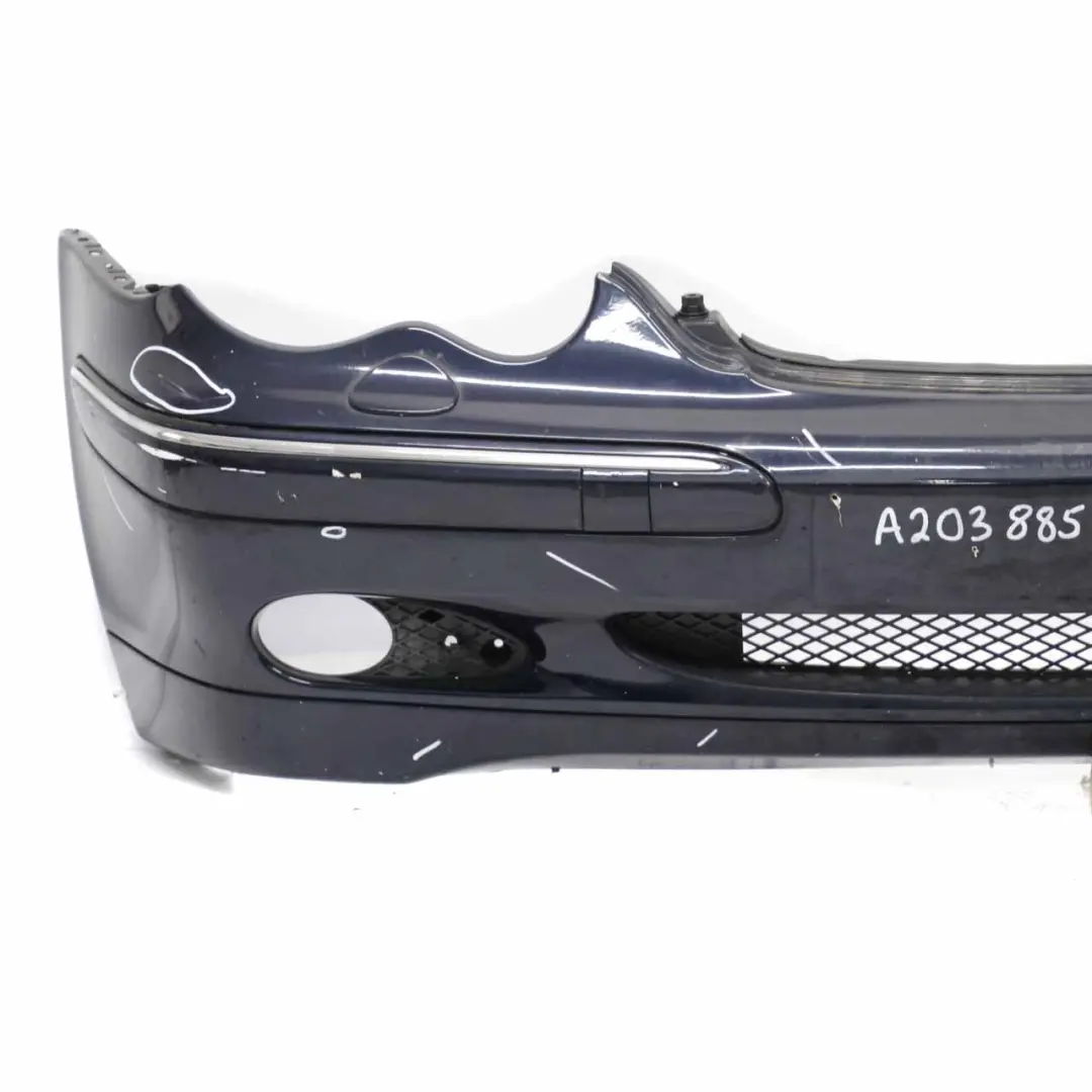 Mercedes W203 Front Bumper Trim Panel Cover Tanzanite Blue Metallic - 359 - SKU A2038851325-TB - Part number A2038851325